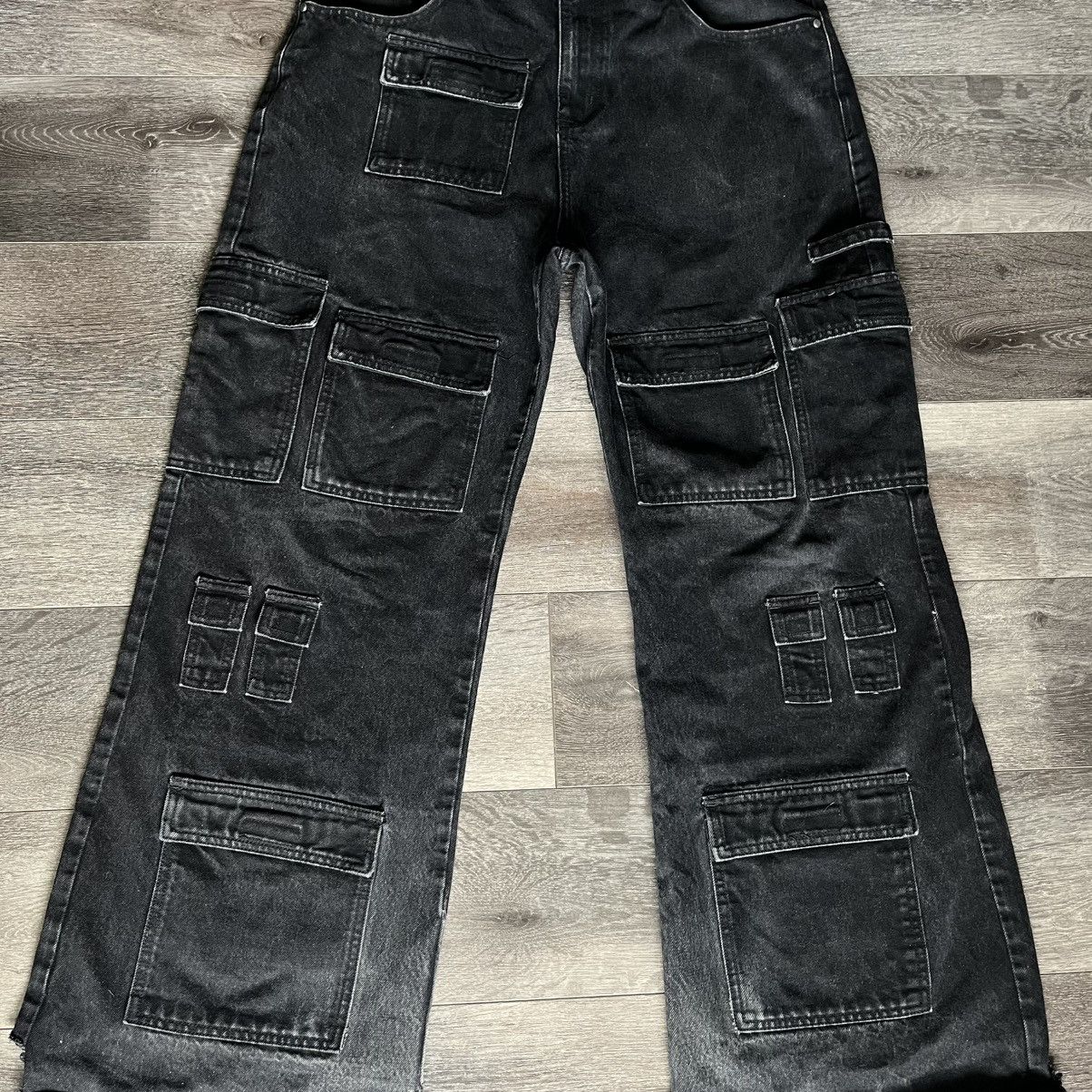 Other Fait Par Lui Baggy Black Pocket Designer Denim Jeans Size 32 Size US 32 / EU 48 - 4 Thumbnail