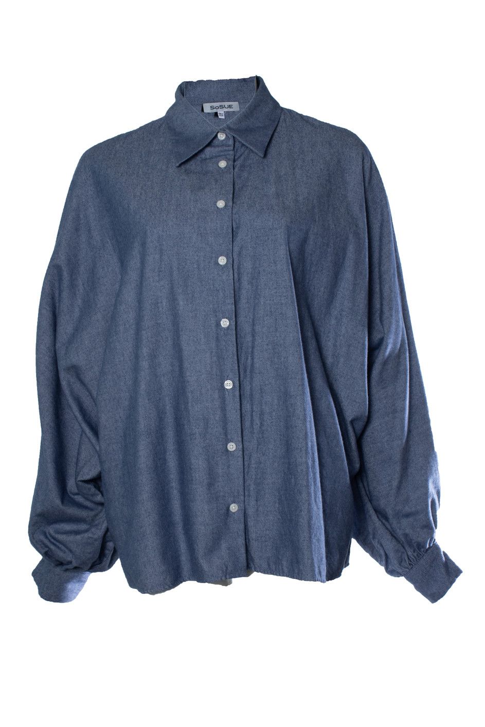 Other Sosue, blue oversized shirt with batt sleeves Size ONE SIZE - 1 Thumbnail