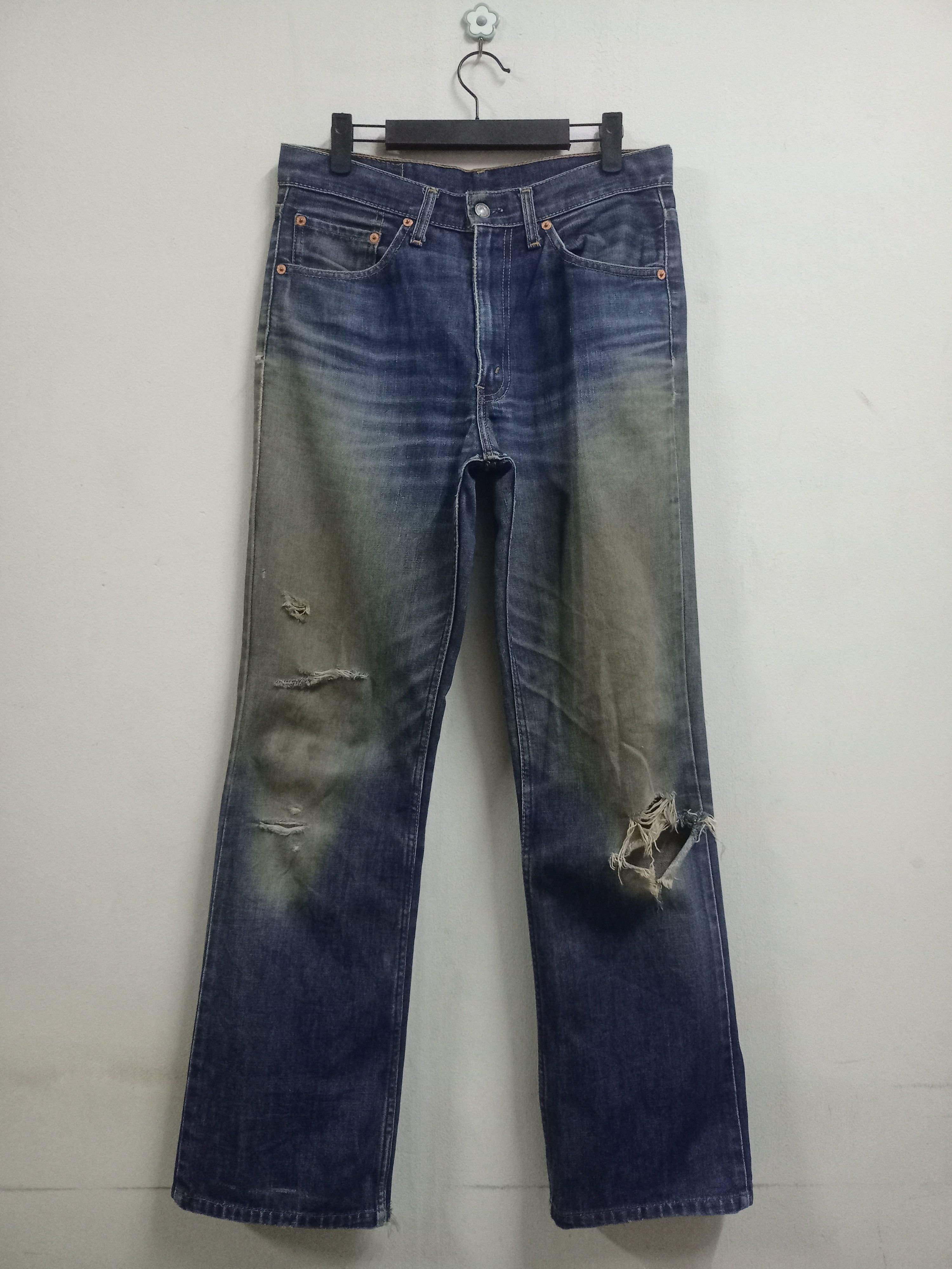 Levi's × Levi's Vintage Clothing Vintage 90s Levis 517 Mudwash Distressed Flare Jeans 31x31 Size US 31 - 1 Thumbnail