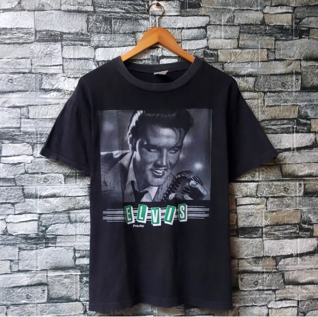 Band Tees Vtg 90s Elvis Presley Tshirt Size US L / EU 52-54 / 3 - 1 Thumbnail