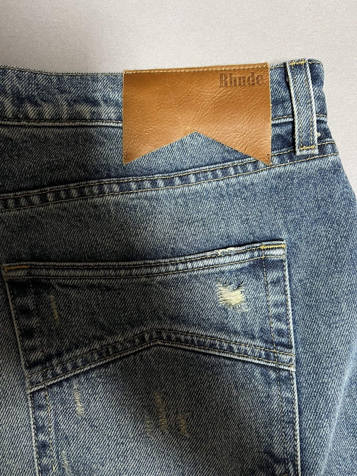 Rhude Rhude distressed straight leg jeans Size US 38 / EU 54 - 11 Thumbnail