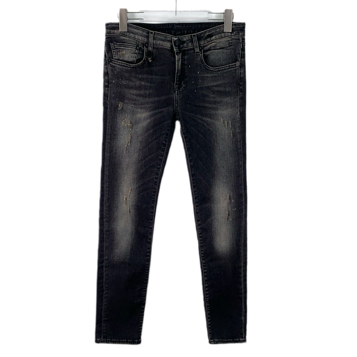 R13 R13 Black Washed Distressed Cotton Denim Pants K26WX Size 27" / US 4 / IT 40 - 1 Thumbnail