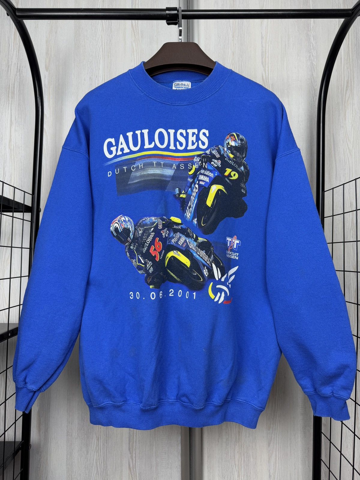 Gildan Gildan vintage 2001 Gauloises Dutch TT Assen Moto Racing Size US XL / EU 56 / 4 - 2 Thumbnail