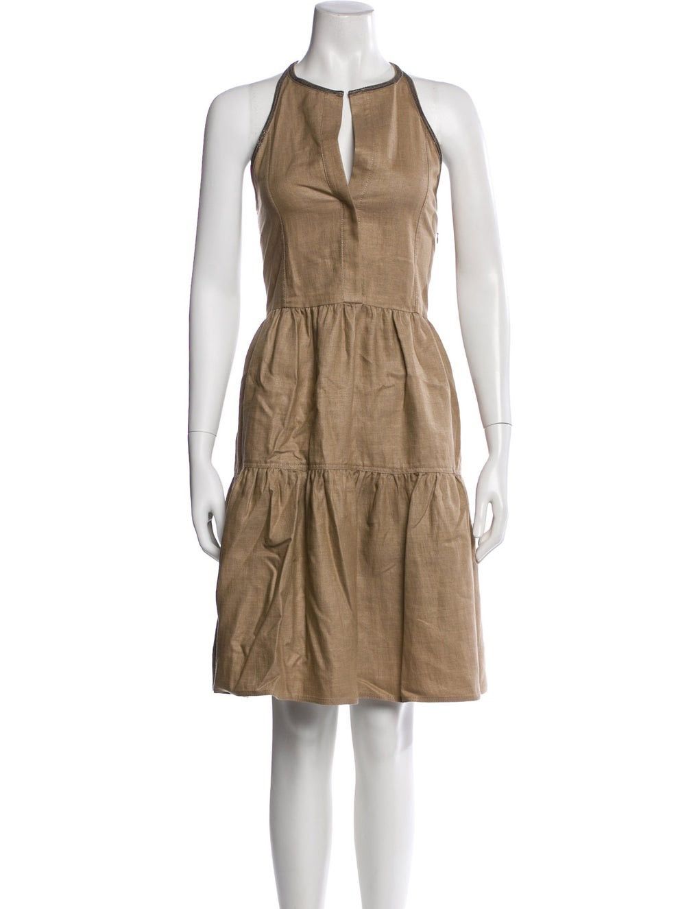 Brunello Cucinelli Brunello Cucimelli Halterneck Knee-Length Dress size XXS Size XXS / US 00 / IT 34 - 1 Thumbnail