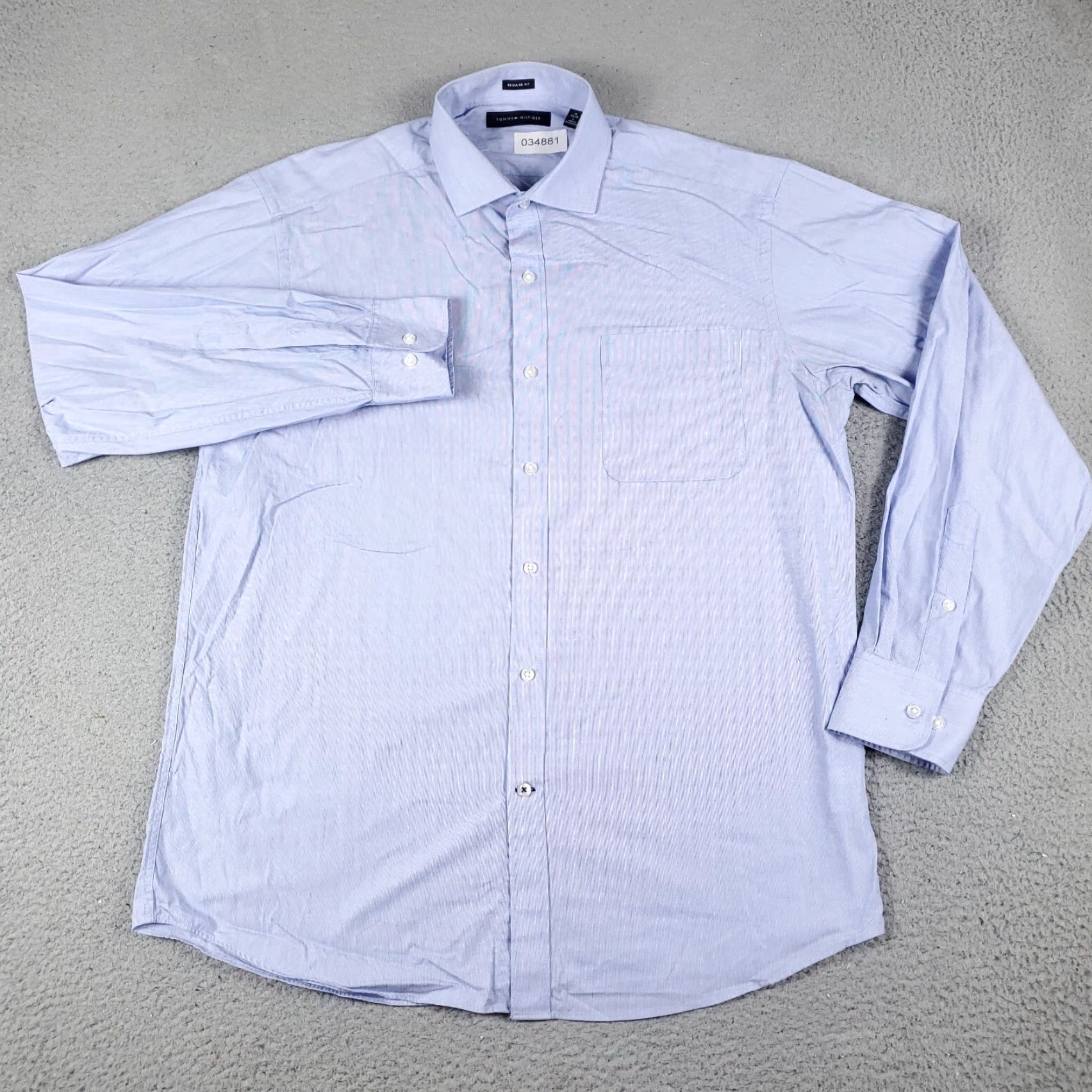 Tommy Hilfiger Tommy Hilfiger Shirt Men Large Blue Button-Up Long Sleeve Cotton Casual Mens Size US L / EU 52-54 / 3 - 2 Thumbnail