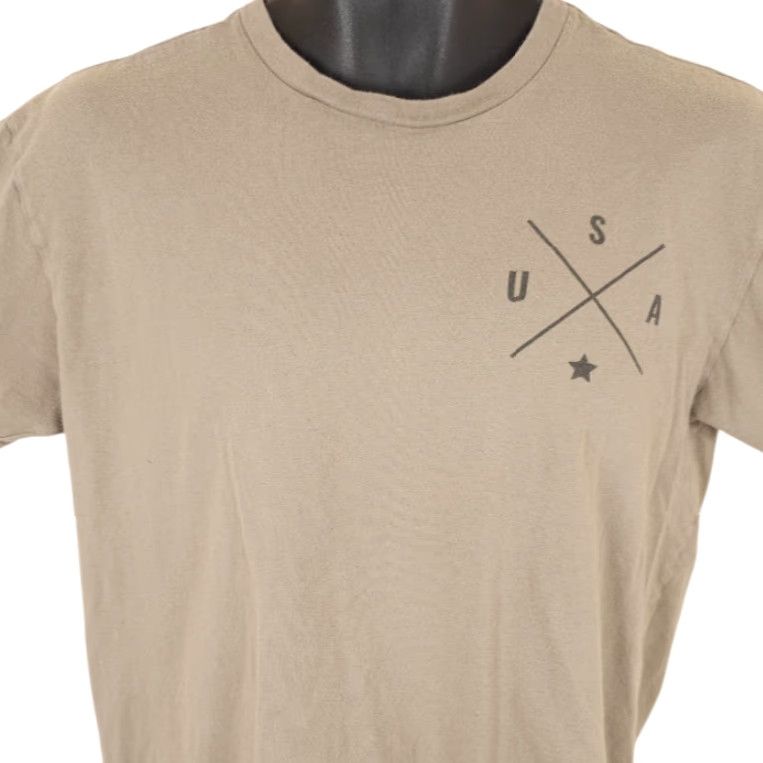 Vintage Grunt Style USA T Shirt Mens Size Medium Beige American Flag 2nd Amendment Shirt Size US M / EU 48-50 / 2 - 2 Thumbnail