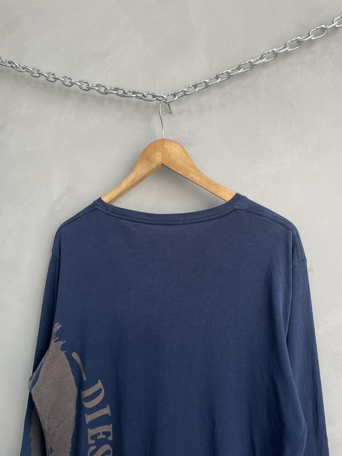 Diesel Diesel Longsleeve Big Logo Blue y2k Style Vintage Size US L / EU 52-54 / 3 - 12 Thumbnail