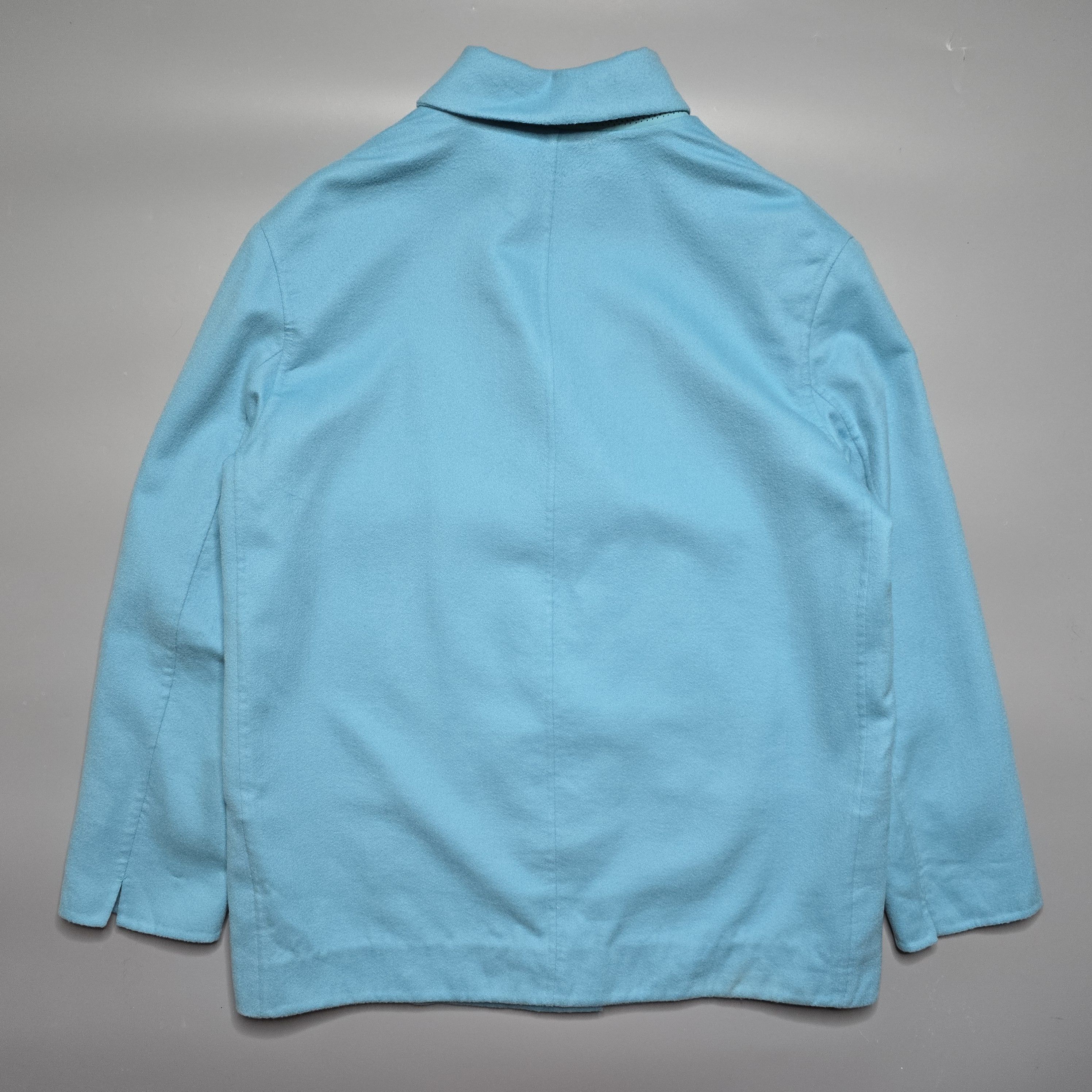 Loro Piana Loro Piana - Turquoise Cashmere Short Coat Size M / US 6-8 / IT 42-44 - 4 Thumbnail