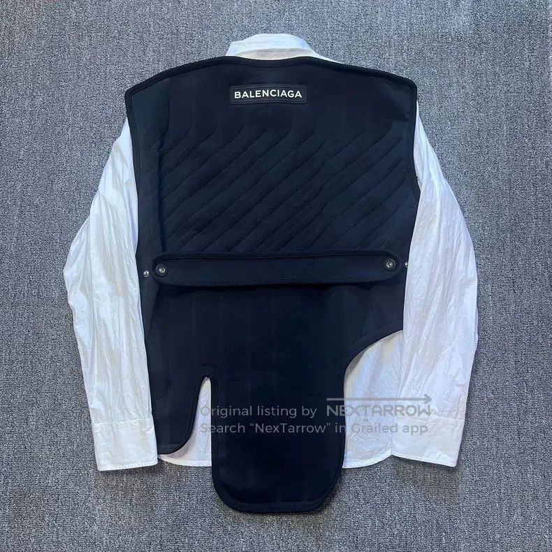 Balenciaga Balenciaga Racing Two-Tone Shirt Two-in-One Black Vest Whi Size XXS / US 00 / IT 34 - 2 Thumbnail