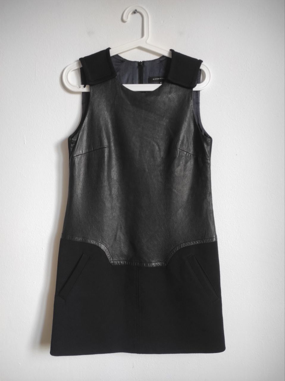 Barbara Bui Barbara Bui Shift Leather Combinatore Pinafore Dress Size 40