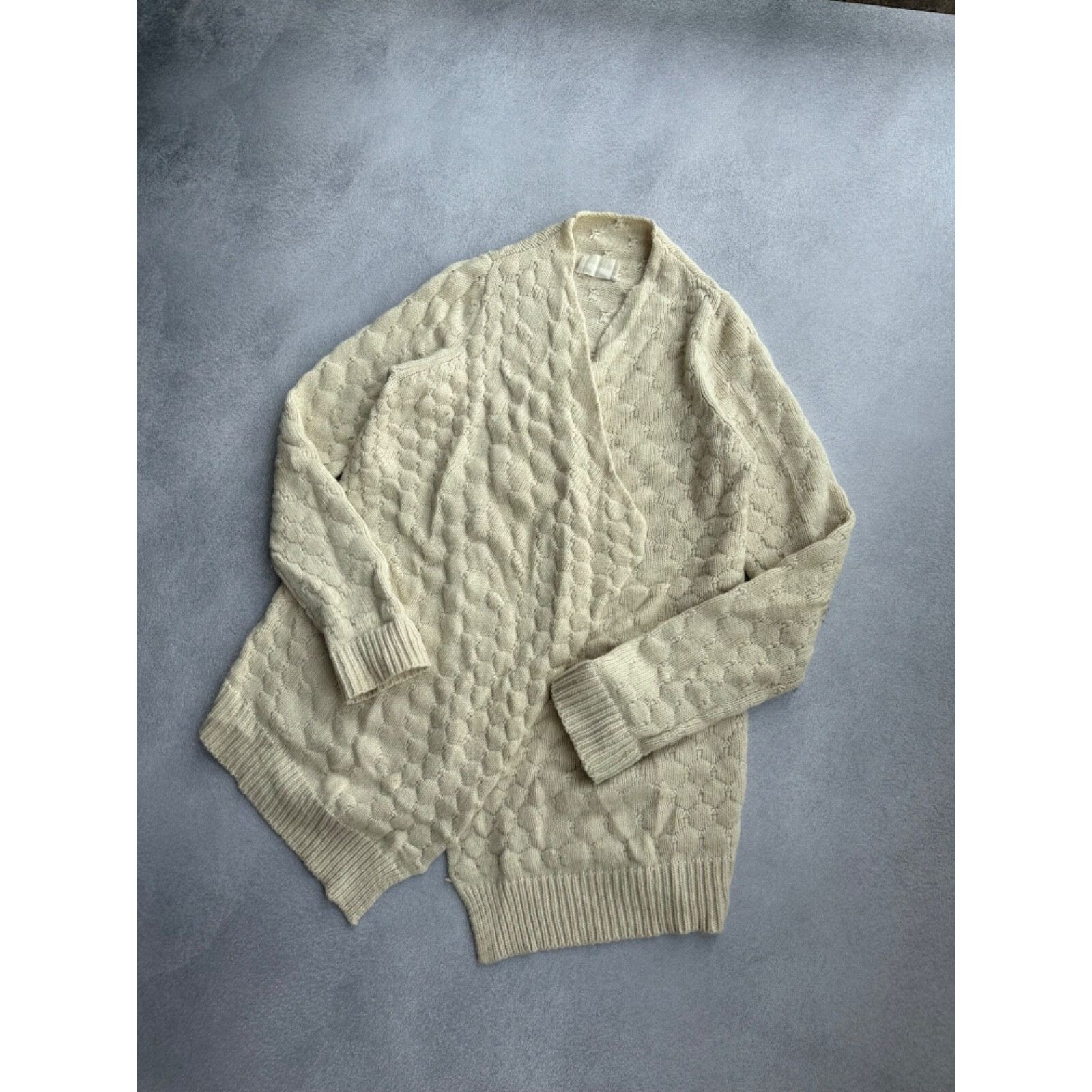 Zadig & Voltaire VTG Zadig&Voltaire Beige Knitted DapheeAln Wool Cardigan Swe Size M / US 6-8 / IT 42-44 - 3 Thumbnail