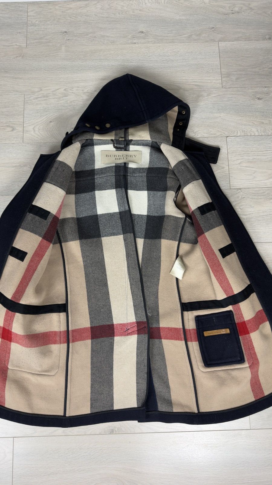 Burberry Burberry Brit Nova Check Duffle Coat Size US M / EU 48-50 / 2 - 5 Thumbnail