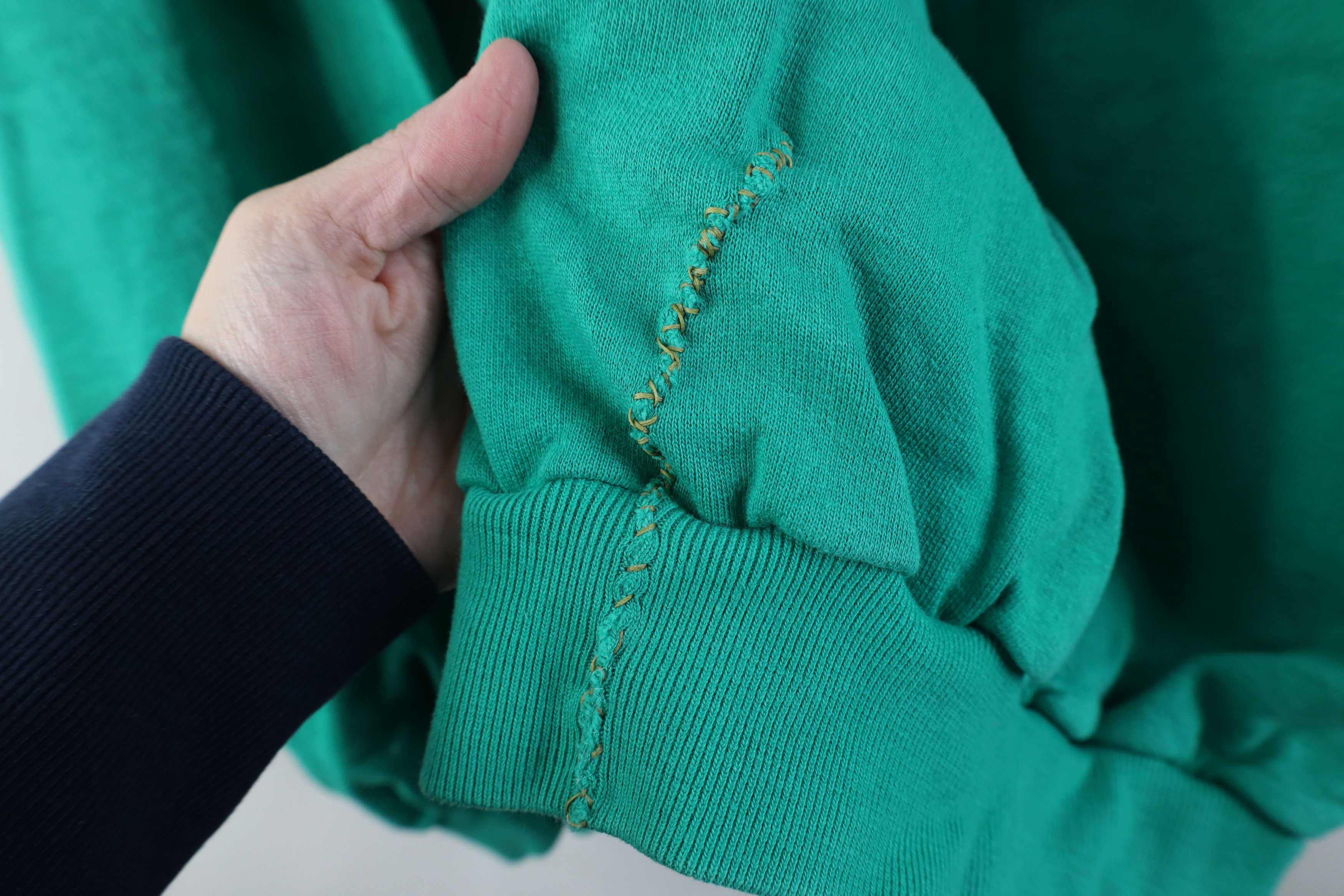 Vintage Vintage 90s Eire Ireland Flower Crewneck Sweatshirt Teal Size L / US 10 / IT 46 - 5 Thumbnail