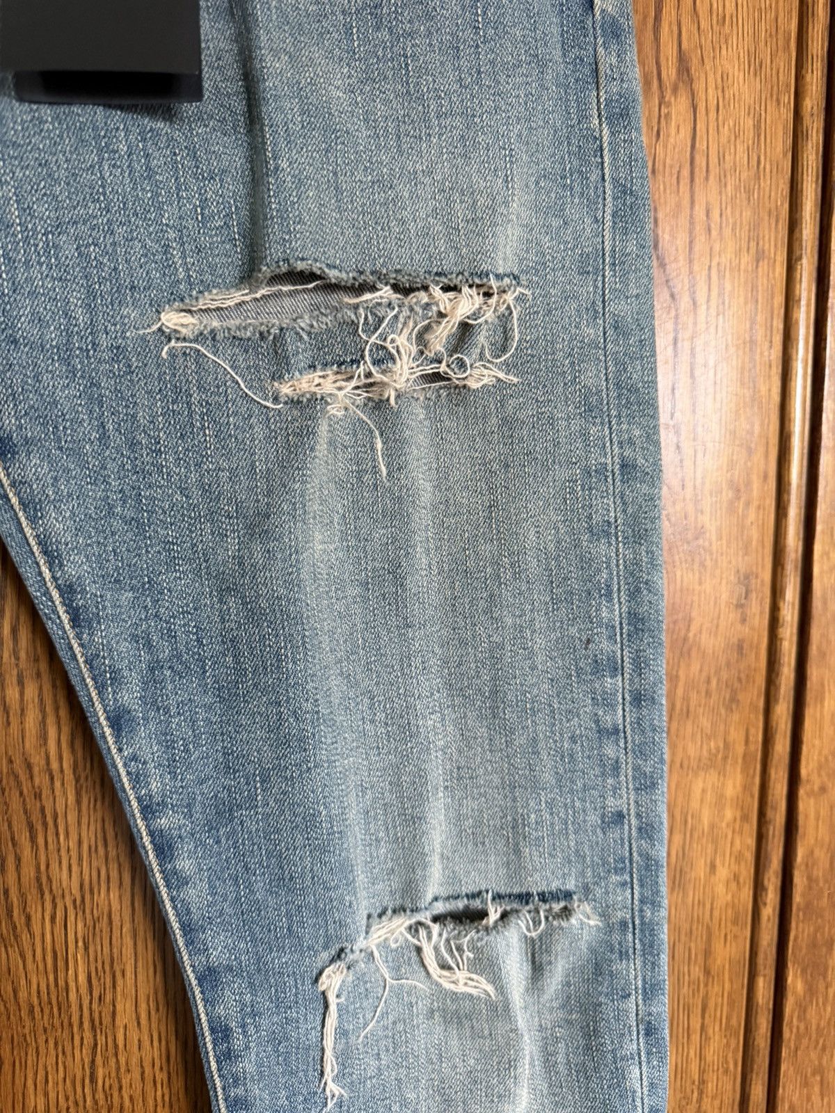 Saint Laurent Paris Holy Grail SS15 Saint Laurent Lenny Kravitz crash rip jeans Size US 31 - 17 Thumbnail