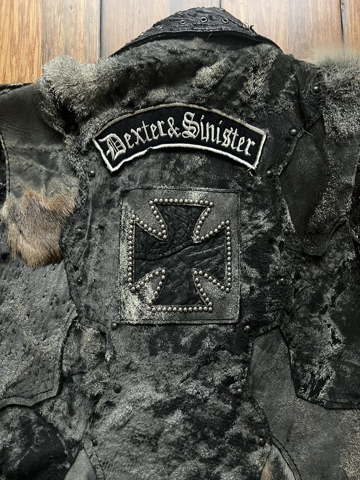 Yasuyuki Ishii Yasuyuki Ishii Leather Fur Variation Patchwork Biker Vest Size US M / EU 48-50 / 2 - 7 Thumbnail