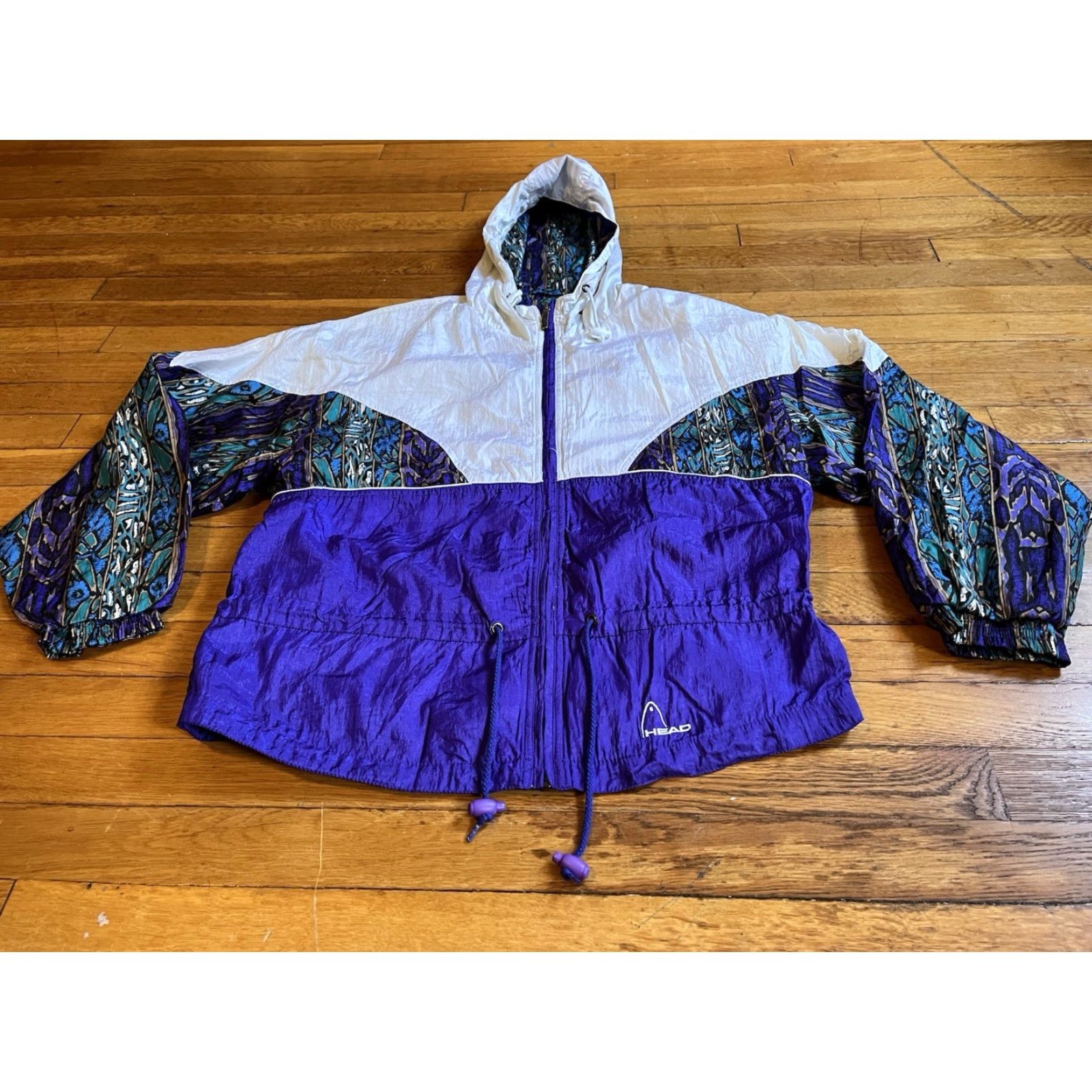 Vintage VINTAGE Head Windbreaker Track Jacket Womens L Purple Iridescent 90s Size L / US 10 / IT 46 - 3 Thumbnail