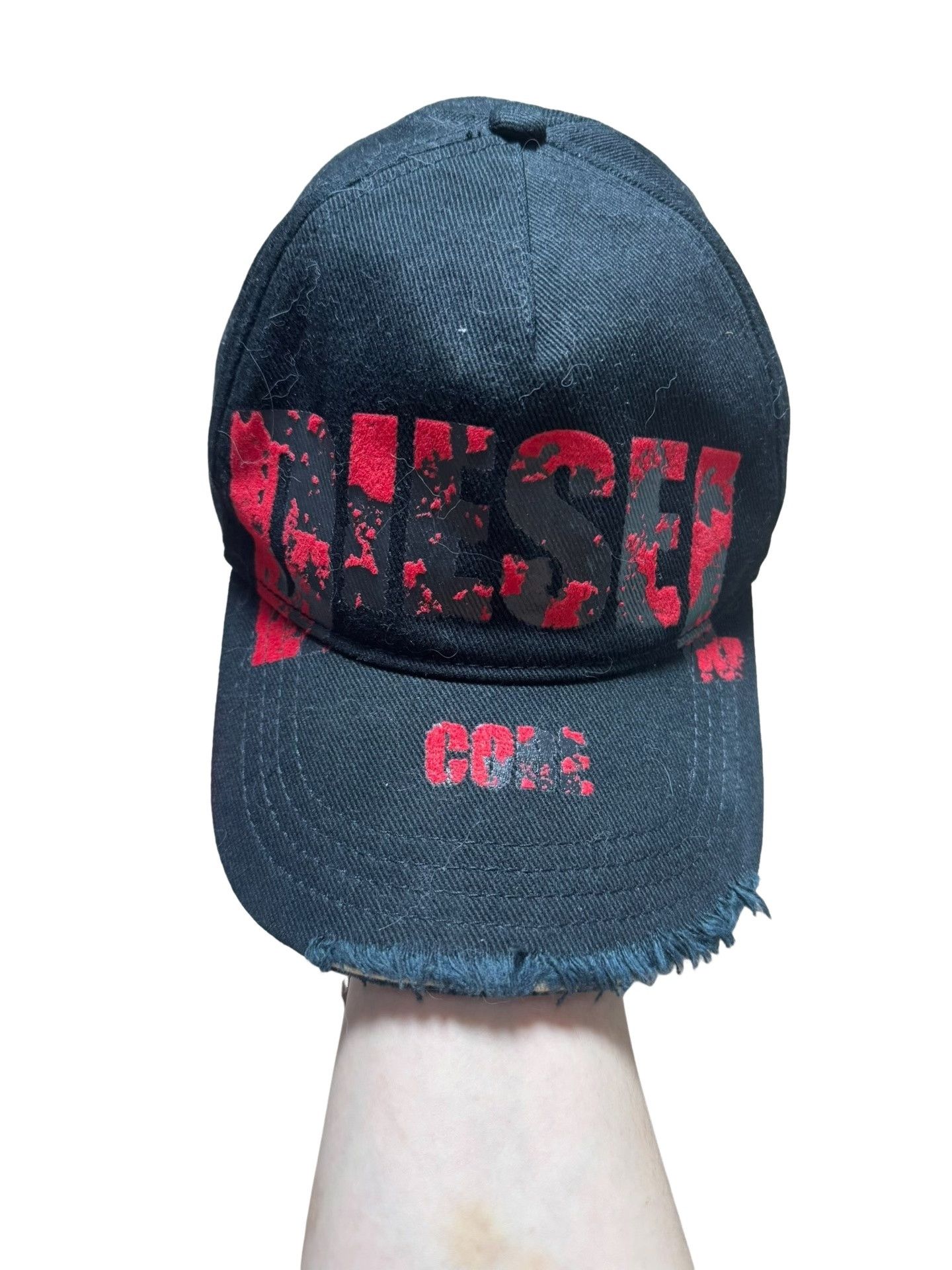 Diesel Diesel Distressed Baseball Cap One Size Size ONE SIZE - 1 Thumbnail