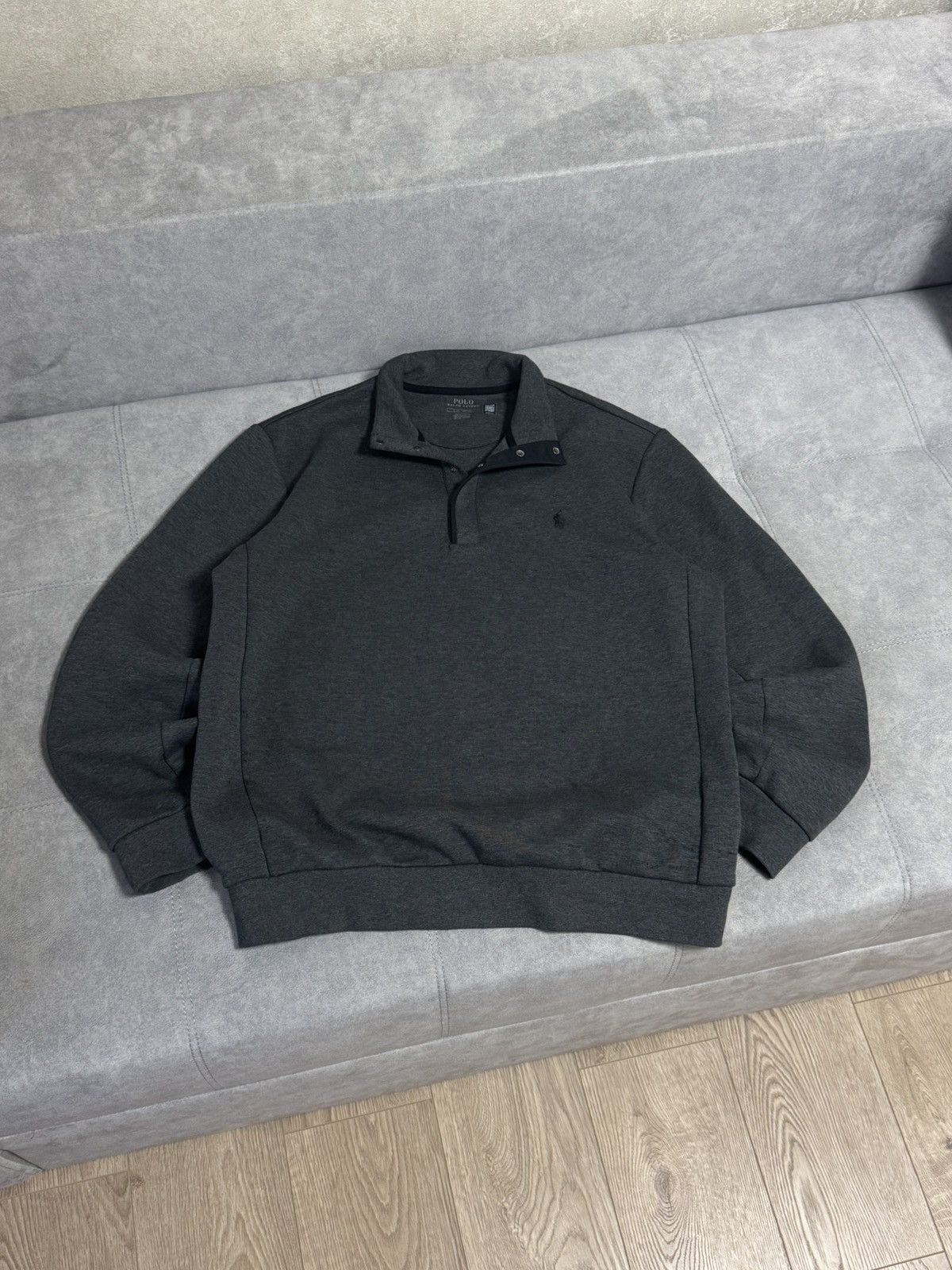 Polo Ralph Lauren Polo Ralph Lauren grey button up 1/4 pullover sweater Size US L / EU 52-54 / 3 - 3 Thumbnail