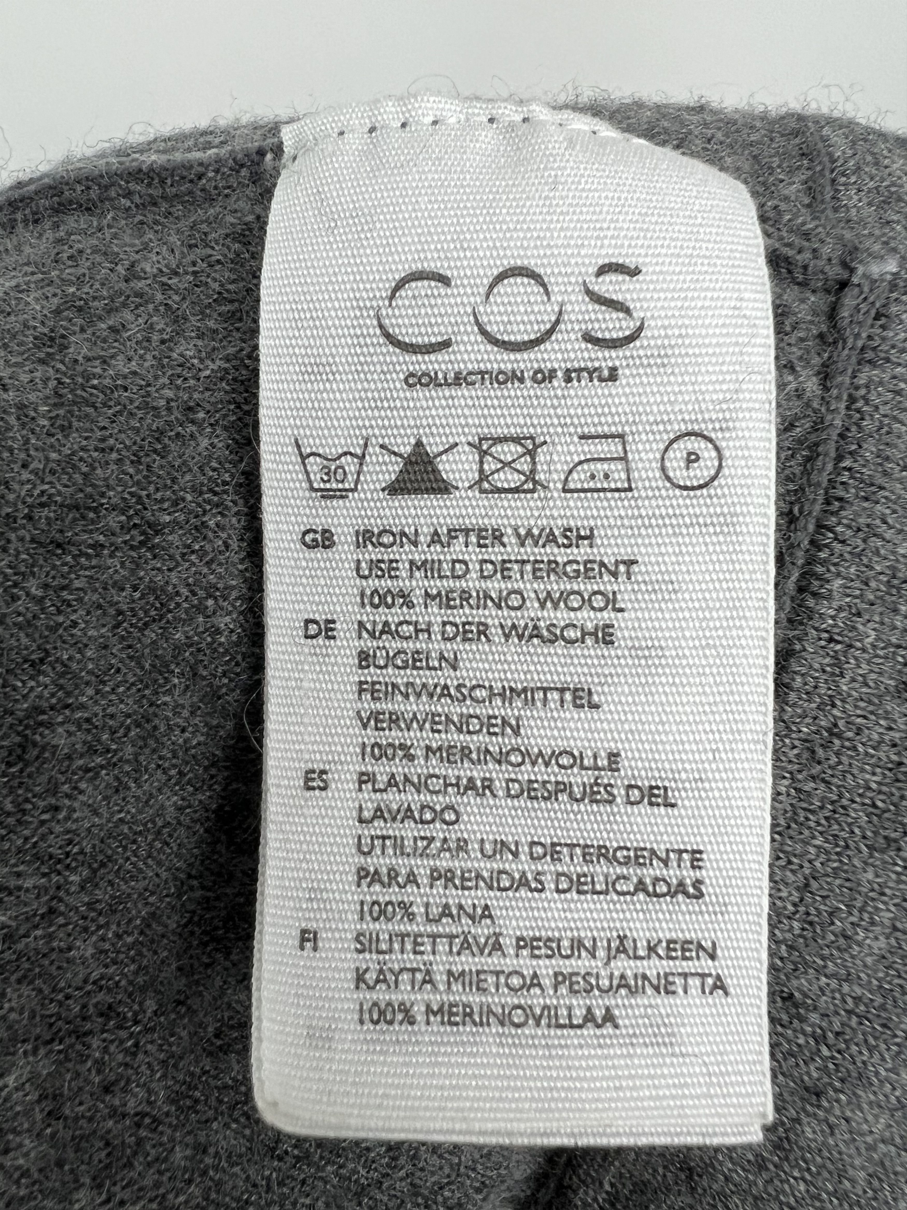 Cos COS Women's Gray 100% Merino Wool Cape Open Cardigan Size M Size M / US 6-8 / IT 42-44 - 9 Thumbnail