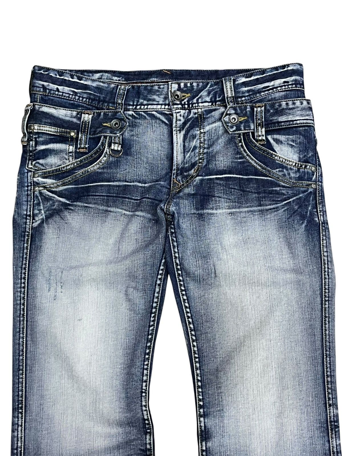 Nicole Club 🔥Vtg Nicole Club For Men Archival Double Waist Flare Denim Size US 31 - 6 Thumbnail