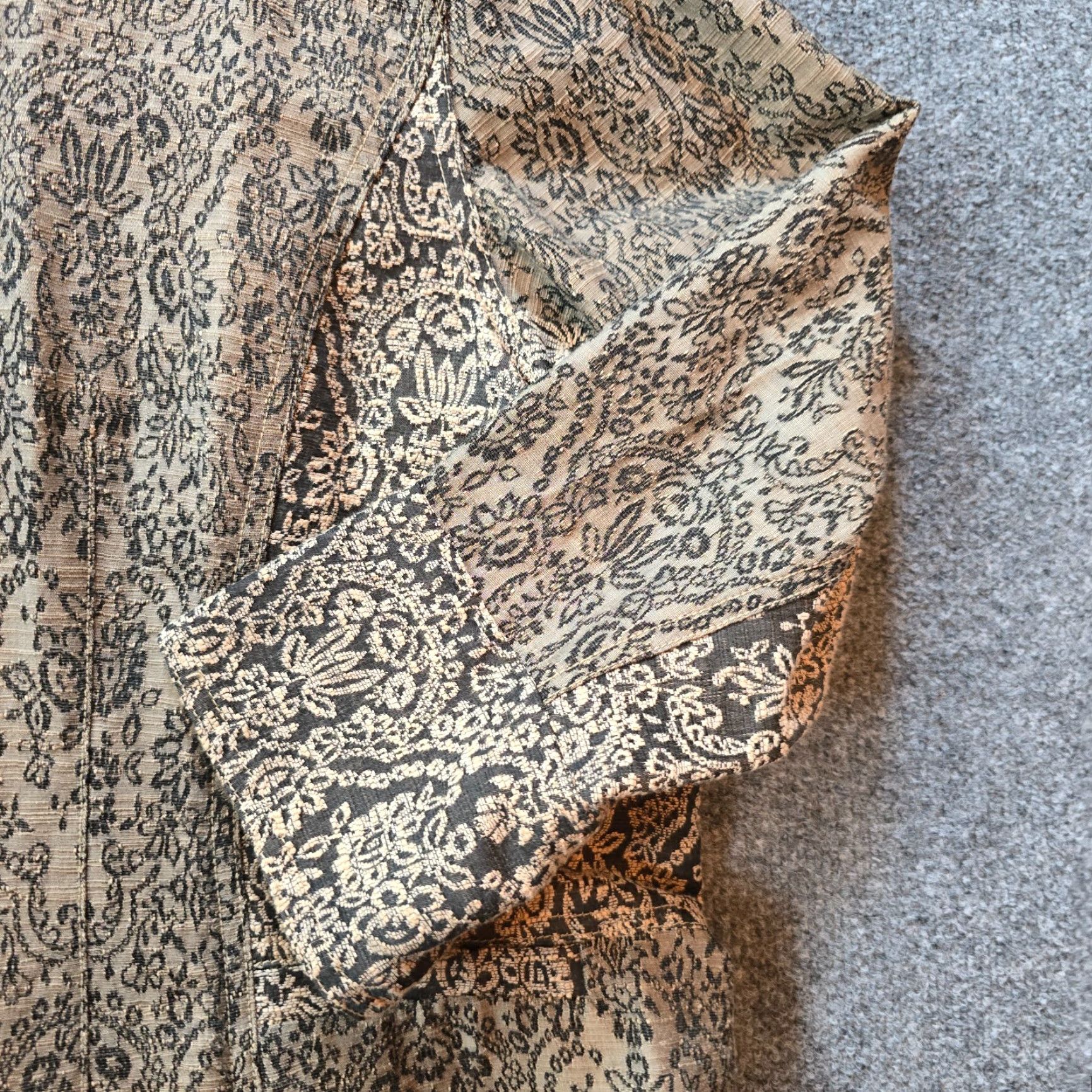 J. Jill VINTAGE J. Jill Blazer Jacket Womens 26W Beige Floral Button Career Capsule Twill Plus Modern Classics Womens Size 4XL / US 24-26 - 3 Thumbnail