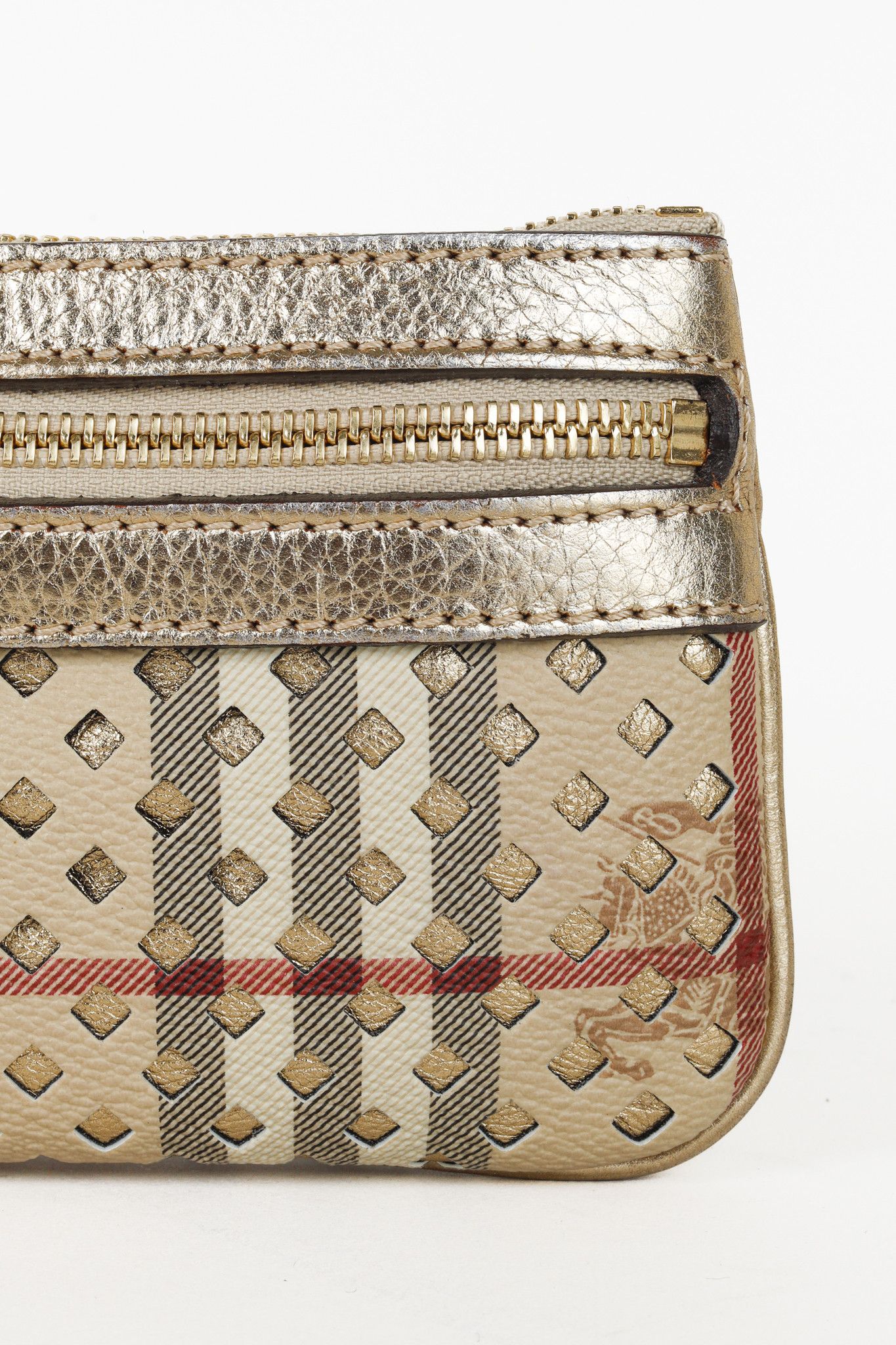 Burberry Burberry Check Laser Cut Gold Wristlet Size ONE SIZE - 4 Thumbnail
