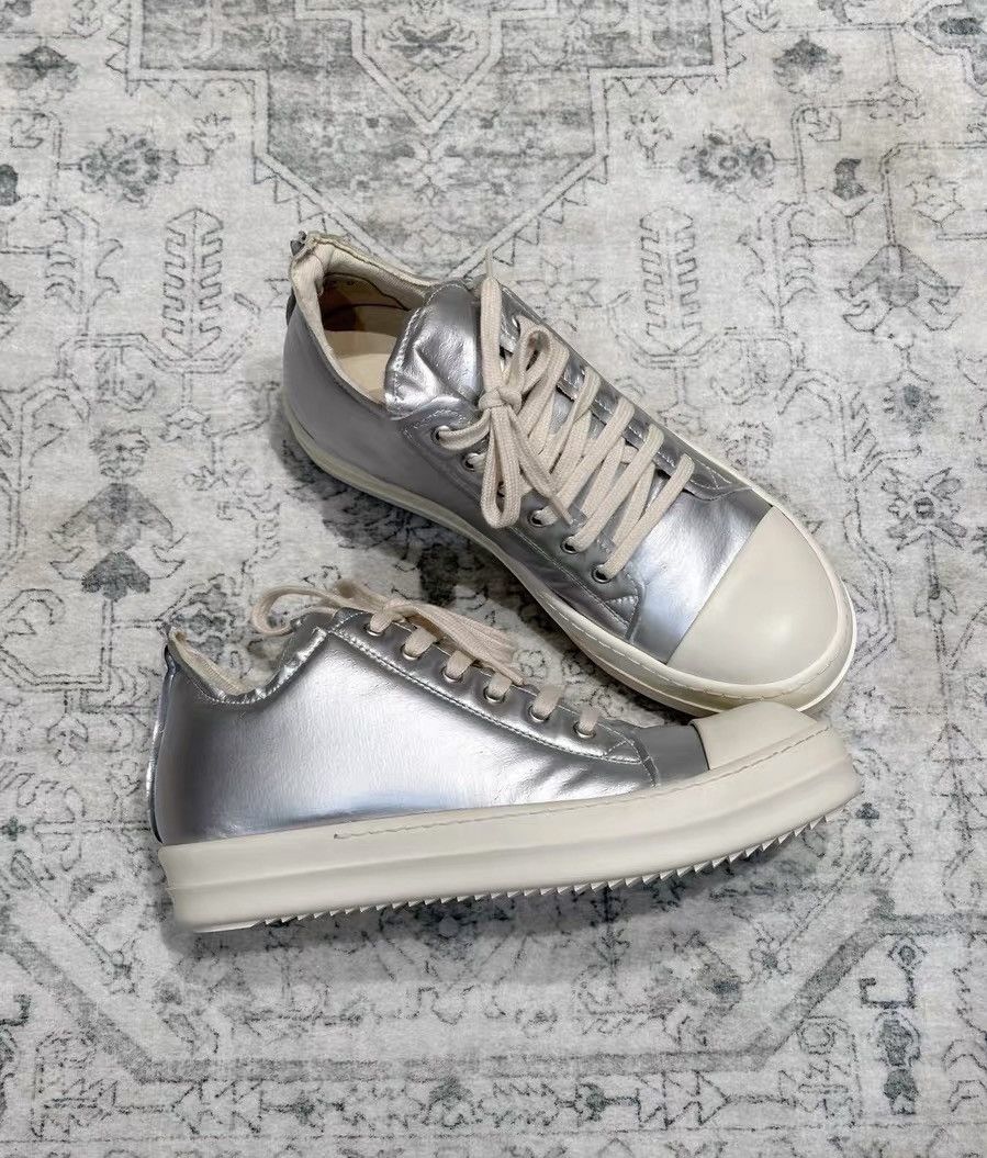 Rick Owens Rick Owens DRKSHDW silver white chunky sneakers Size US 7 / EU 40 - 4 Thumbnail