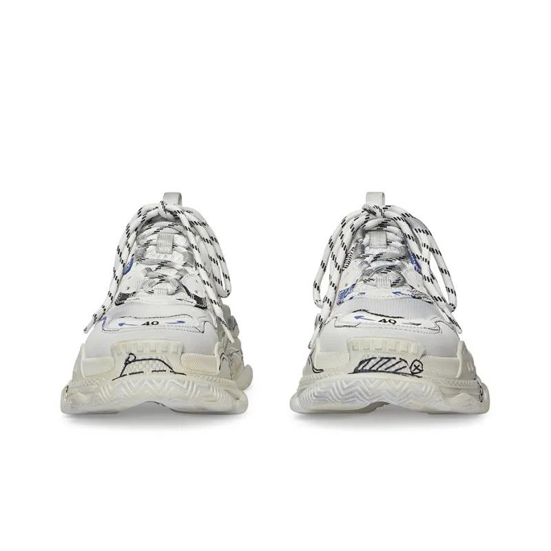 Balenciaga o1bcso1str1224 Triple S Sketch Sneakers in Multicolor Size US 9 / IT 39 - 4 Thumbnail