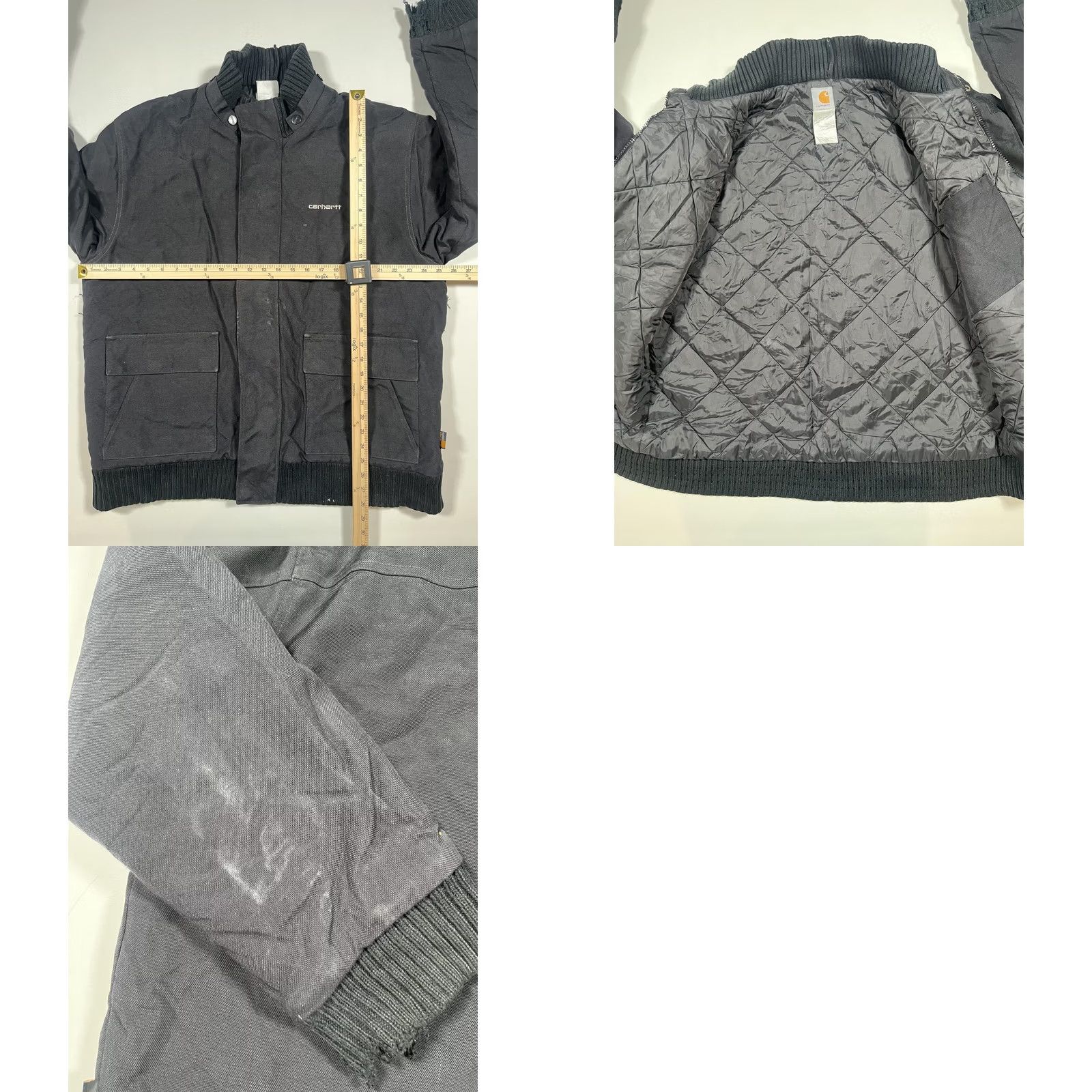 Carhartt Carhartt Jacket Mens Black Bomber Full Zip Quilted Insulated Workwear 2XL Size US XXL / EU 58 / 5 - 8 Thumbnail