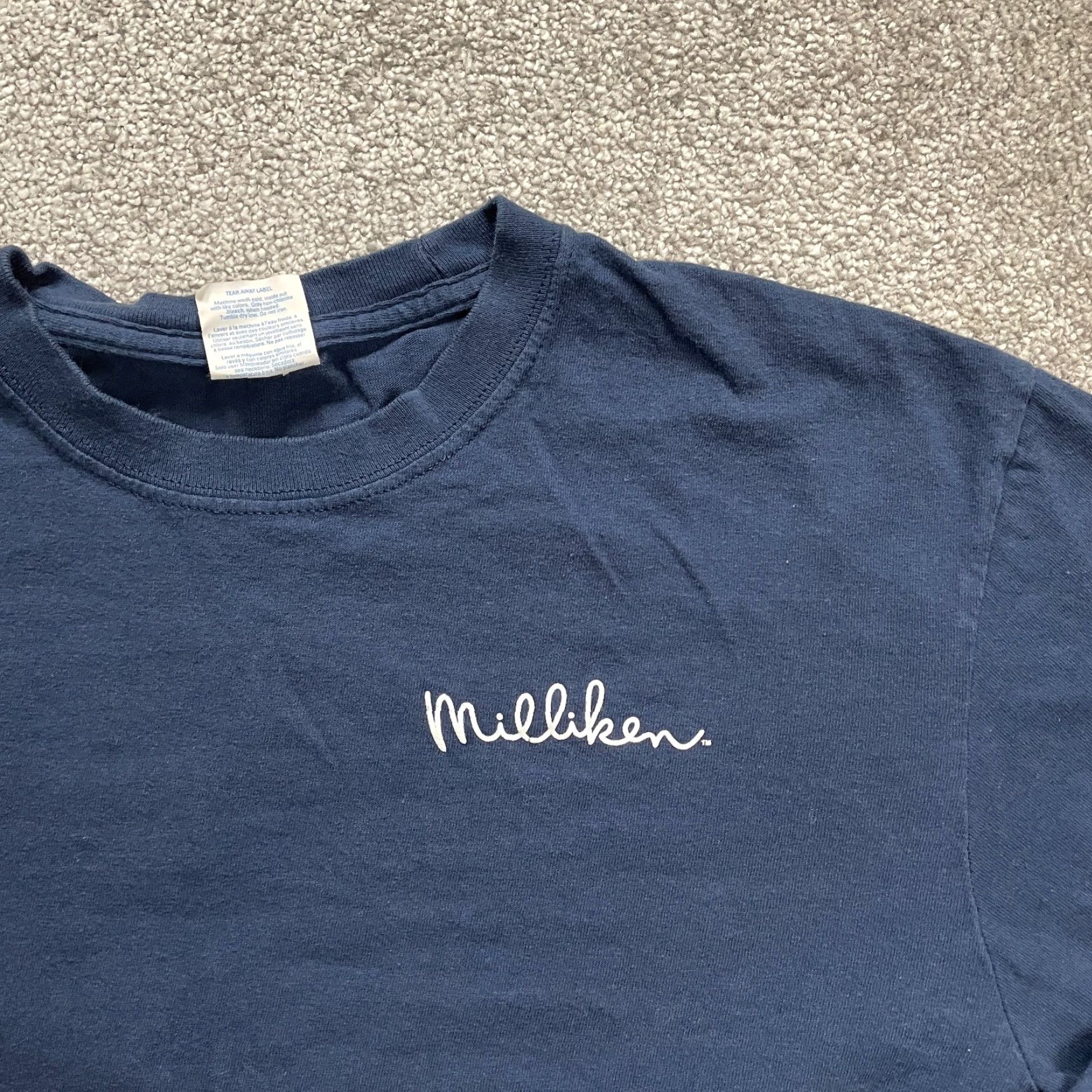 Port & Company VINTAGE? No. Actually Port & Company Long Sleeve Tee Unisex L Blue Cotton Crew Neck T-Shirt Size US L / EU 52-54 / 3 - 3 Thumbnail