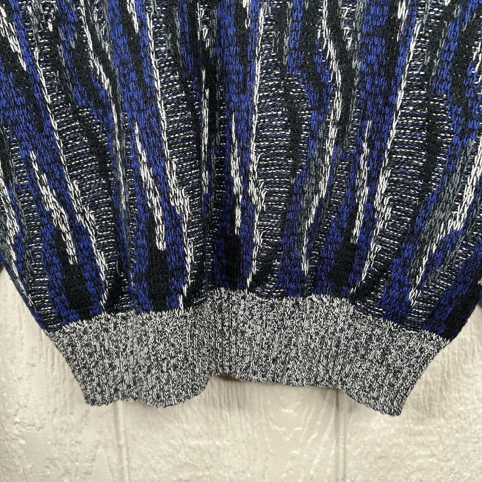 & Other Stories Vintage 90's Navy & Black Coogi Style Sweater X-Large Size US XL / EU 56 / 4 - 9 Thumbnail