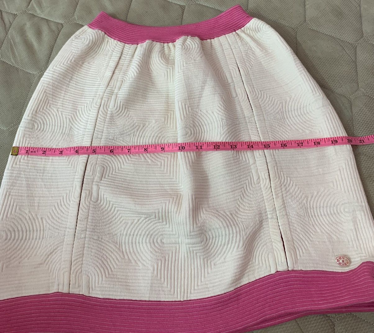 Chanel CHANEL 16C SOUL LINE ZIP SKIRT PINK WHITE Size 25" / US 0 / IT 36 - 10 Thumbnail