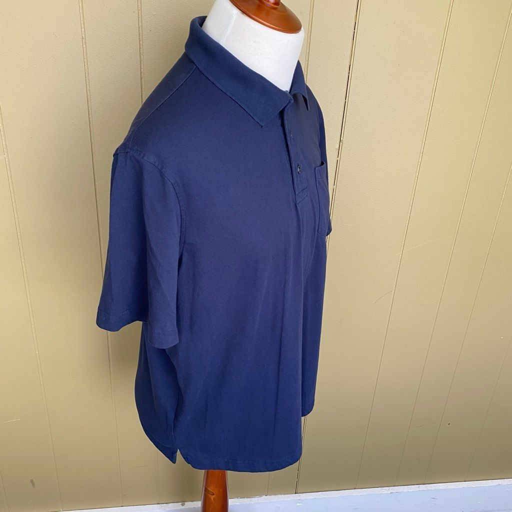 George George men XL cotton blend short sleeve 3 button collar polo Size US XL / EU 56 / 4 - 3 Thumbnail