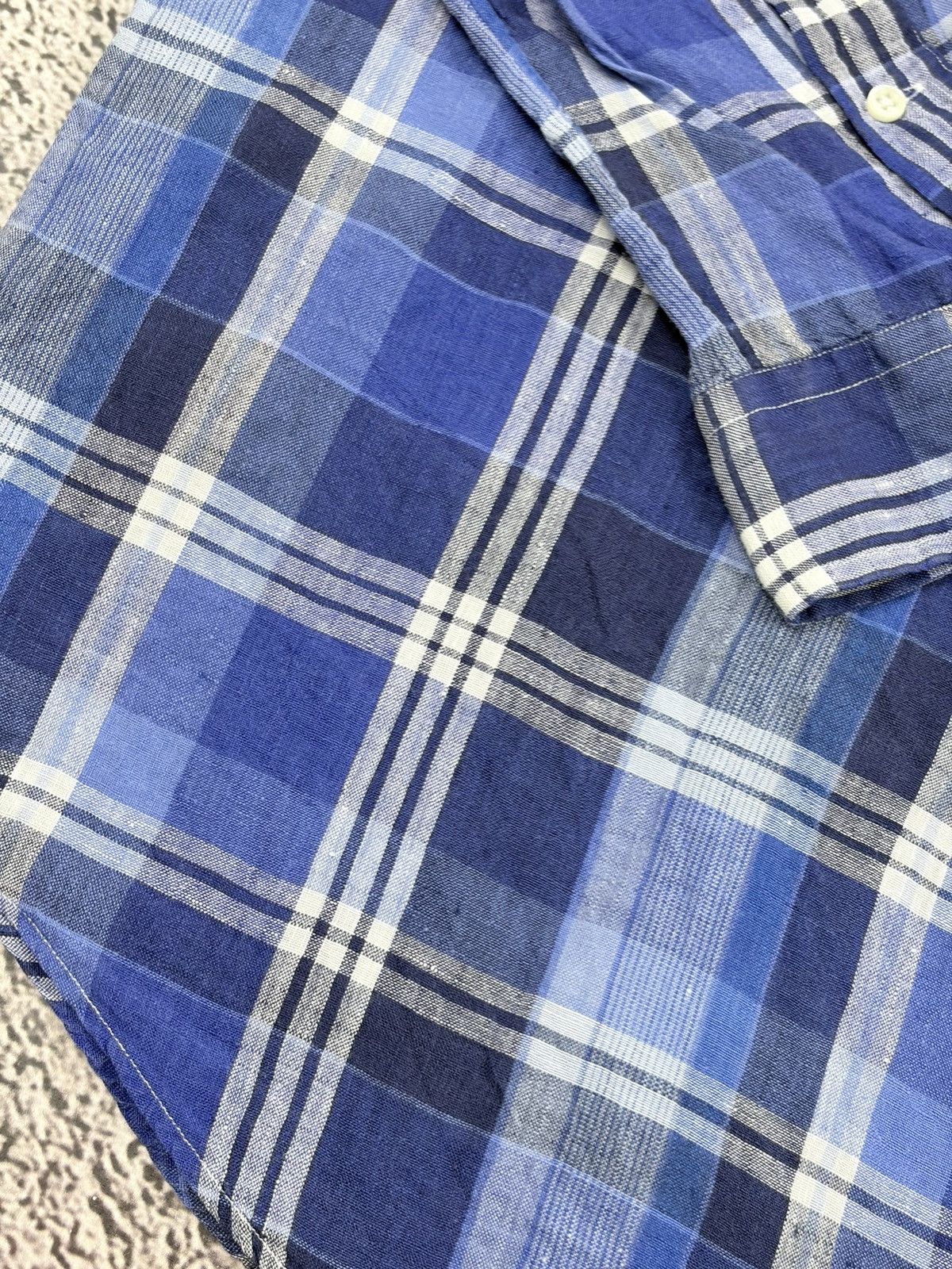 Ralph Lauren Polo Ralph Lauren 100% Linen Plaid Summer Shirt XXL Size US XXL / EU 58 / 5 - 8 Thumbnail