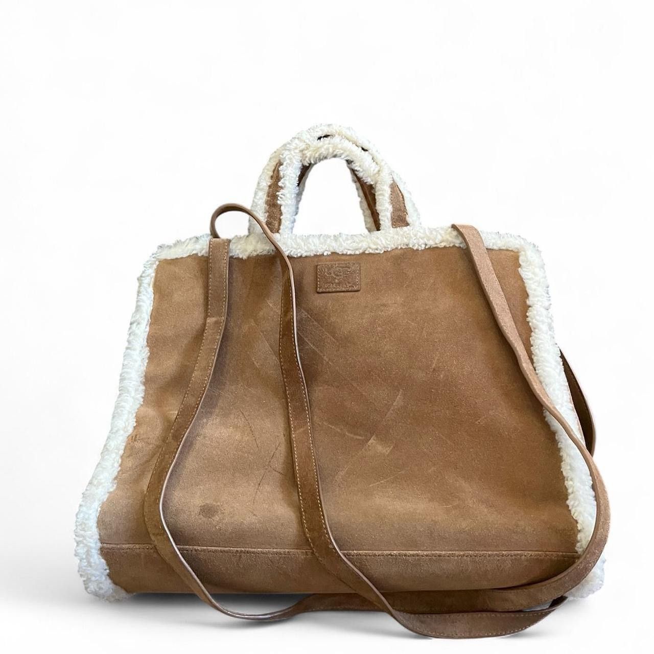 Telfar Telfar x Ugg Medium Tote Bag in Brown Chestnut and Cream Size ONE SIZE - 6 Thumbnail