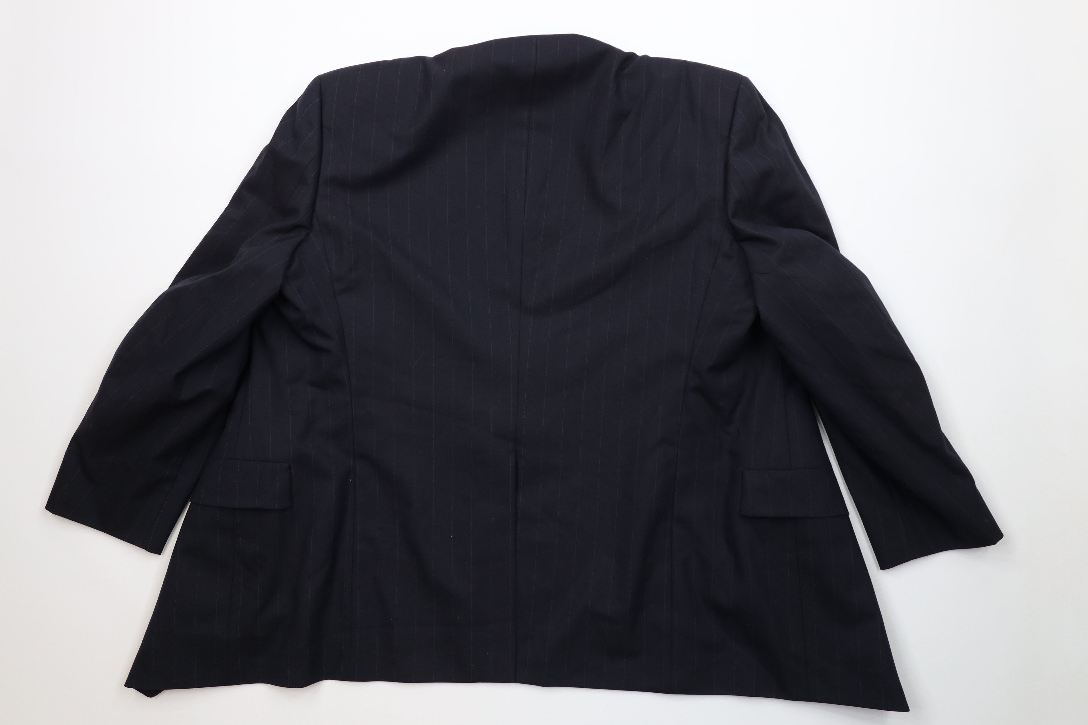 Vintage 90s Streetwear 2 Piece Super 100s Wool Striped Suit