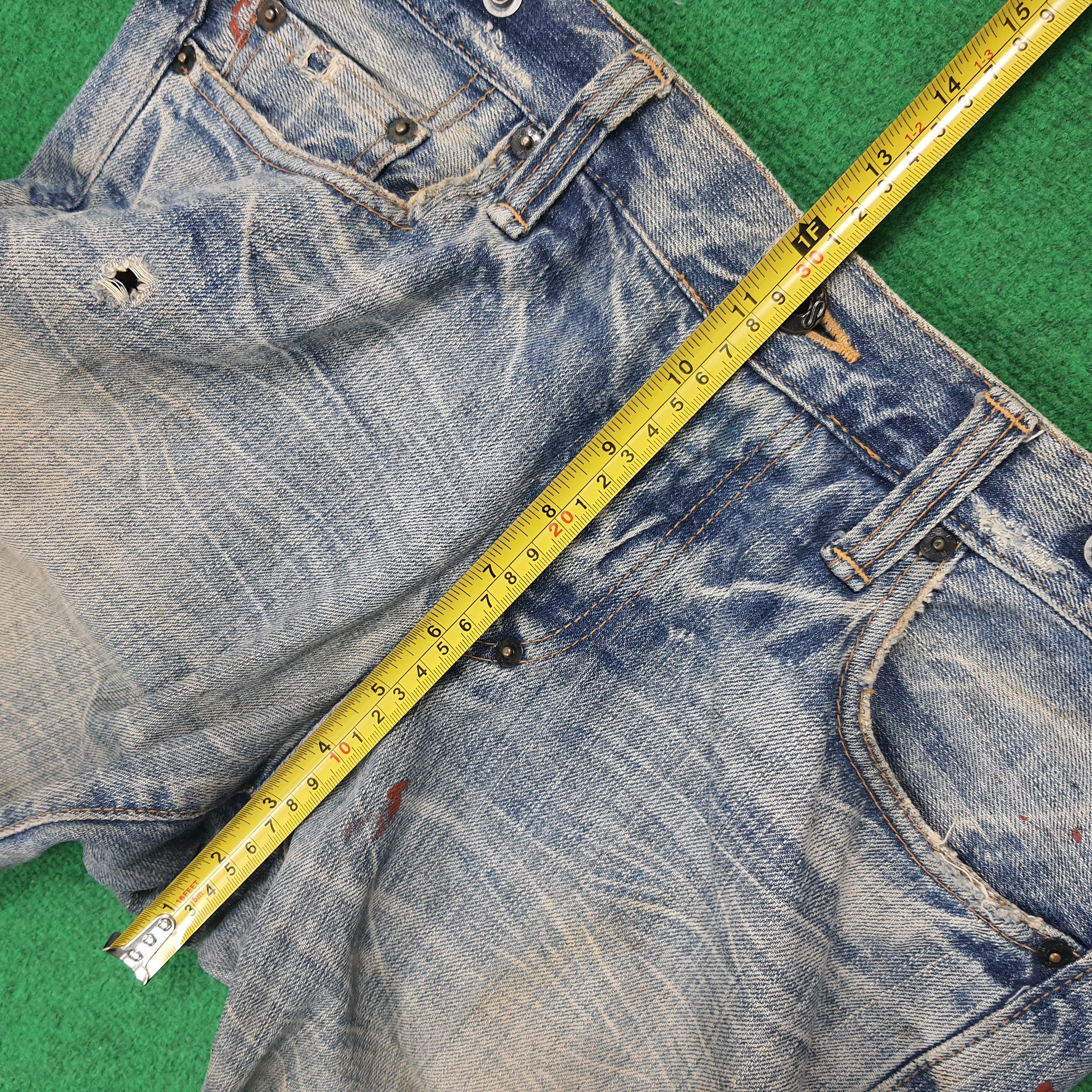 Prps Vintage Prps Made in Japan Painted Distressed Denim E1N38 Size US 33 - 14 Thumbnail