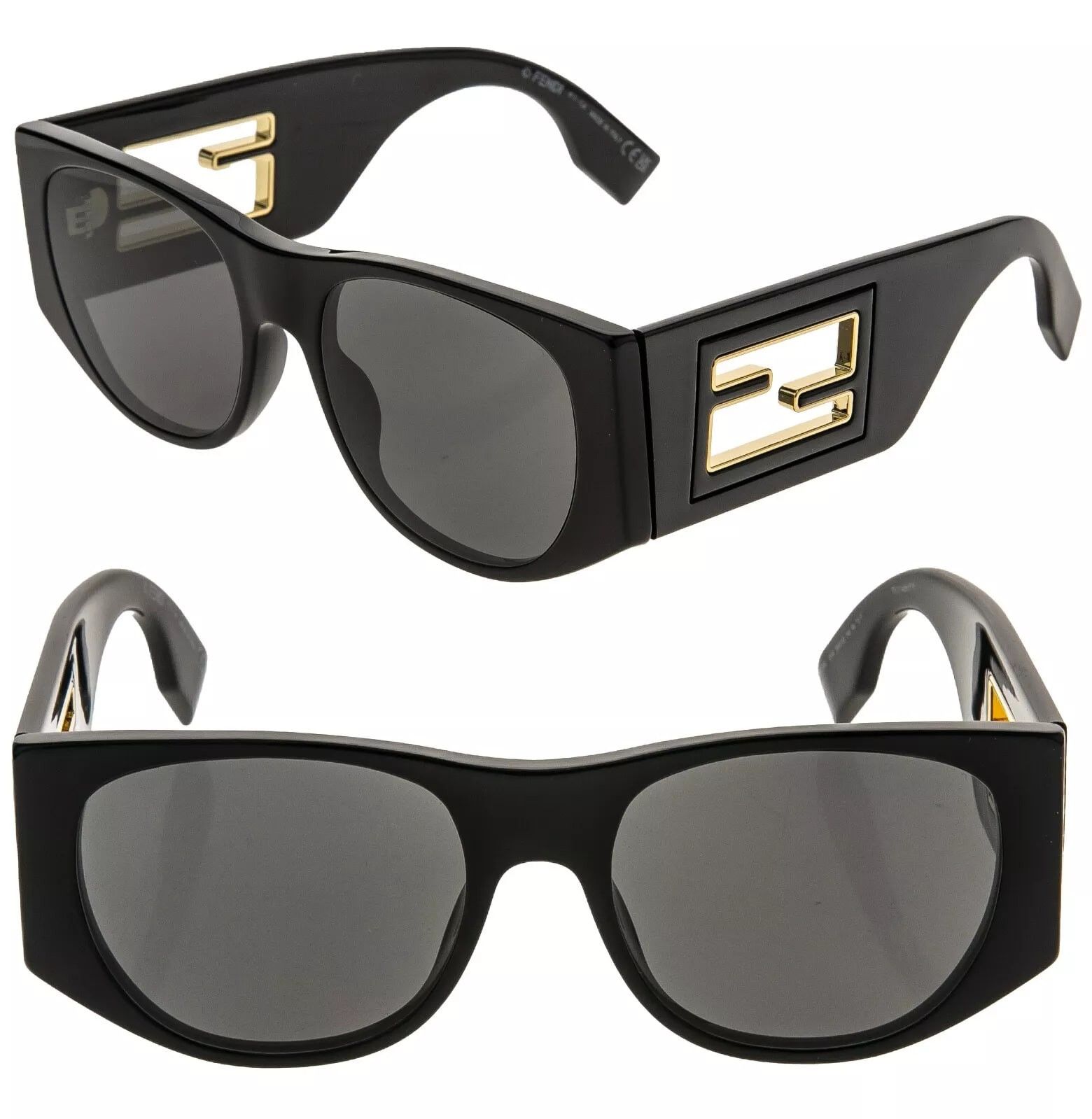 Fendi FENDI BAGUETTE Logo 40109 Black Fashion Square FE40109I Size ONE SIZE - 1 Thumbnail