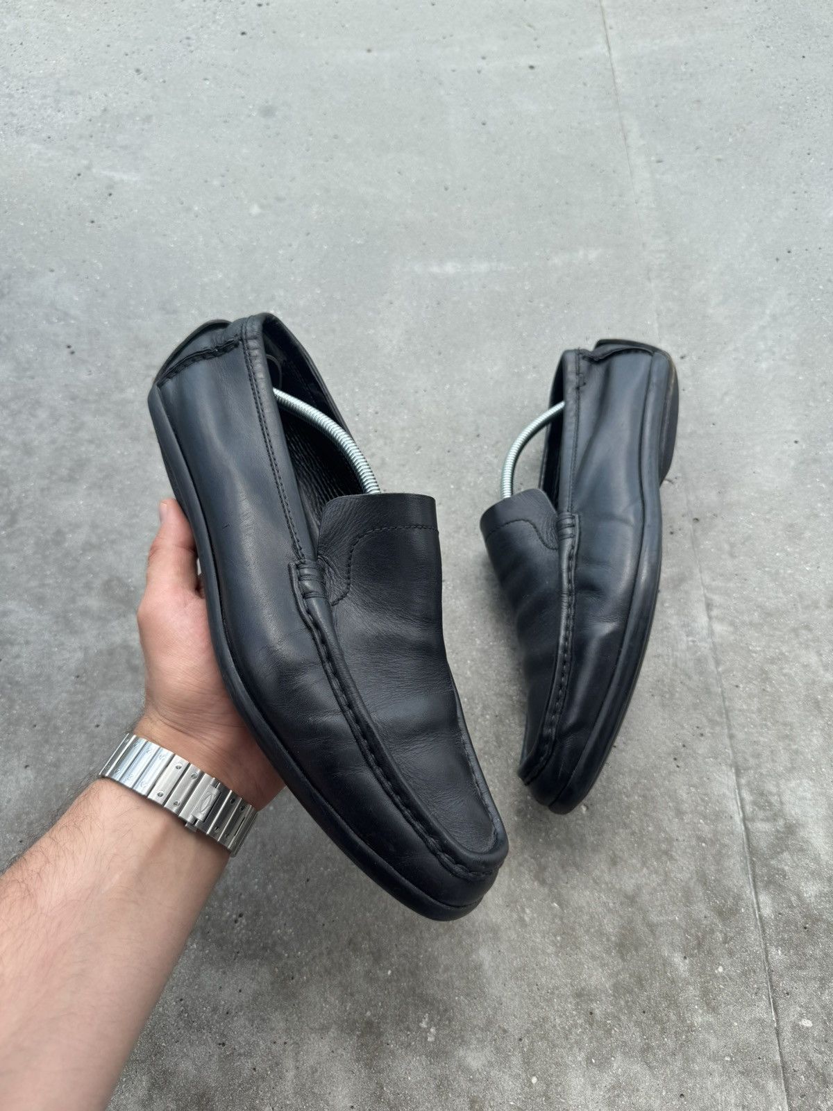 Gucci Vintage Gucci Leather Loafers archive avantgarde style Size US 8 / EU 41 - 1 Thumbnail