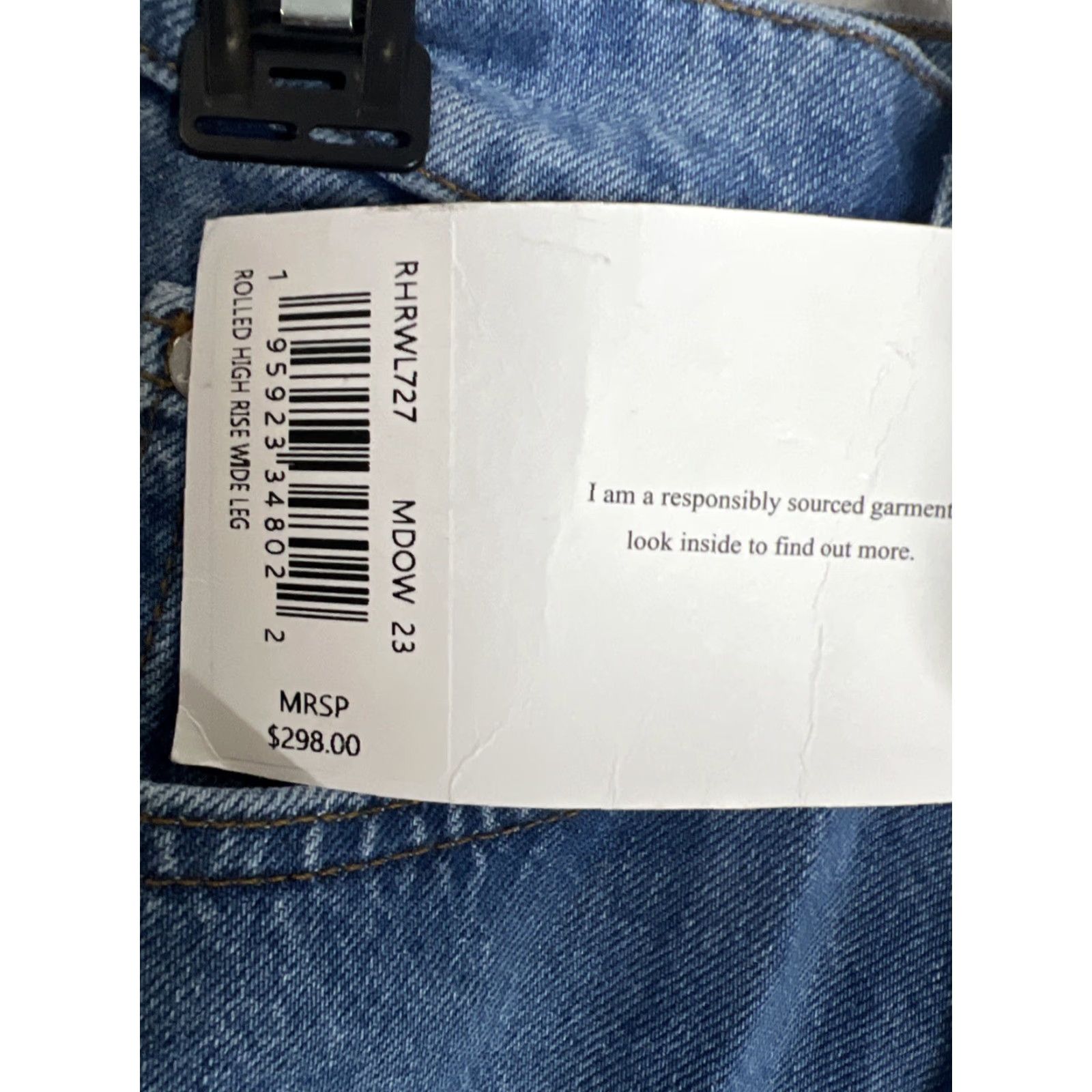 Frame Frame Womens Jeans Size 23 Blue High Rise Wide Leg Denim NWT ZIP Fly Button 29in Inseam Regular Mens/Womens? Size 40" / US 18 - 4 Thumbnail