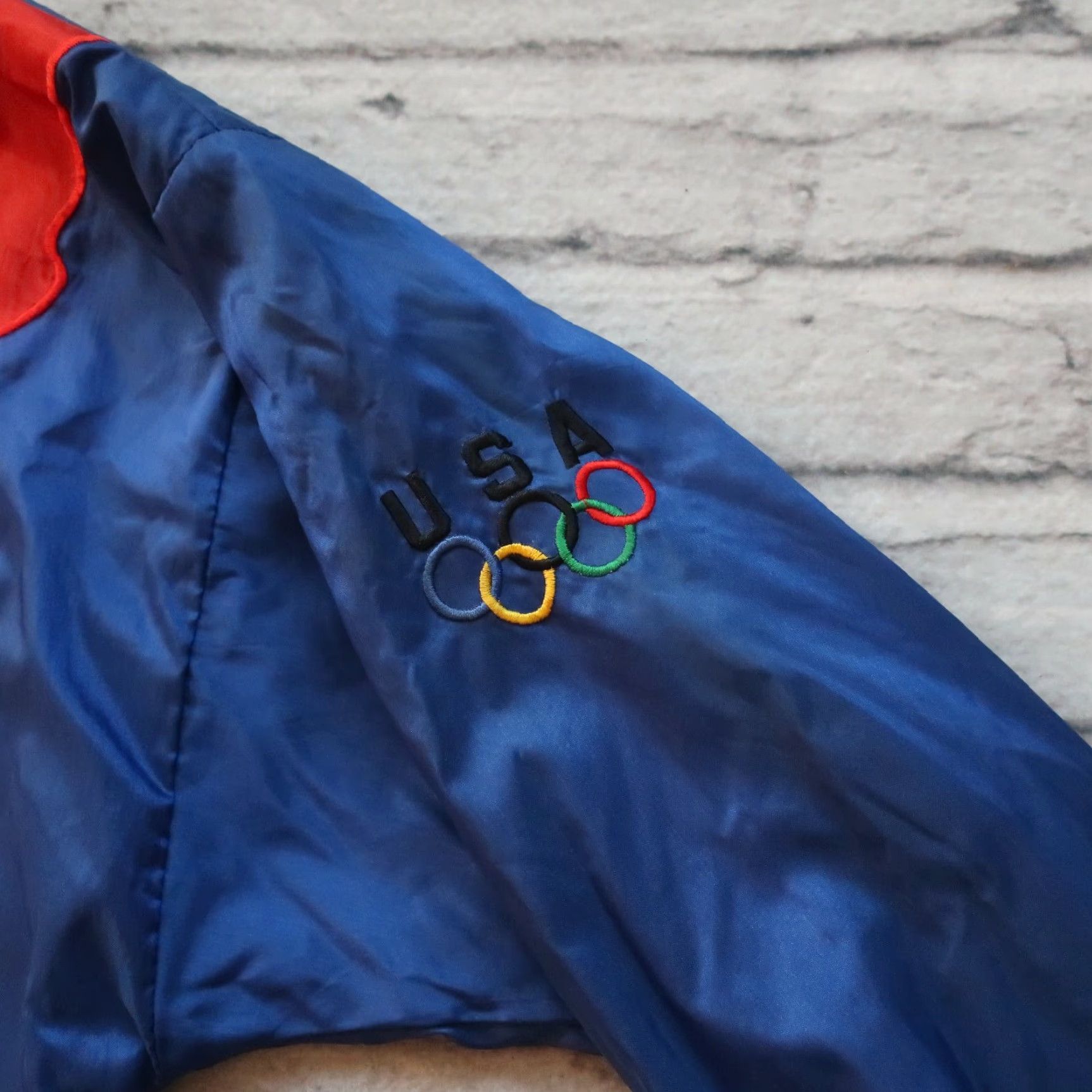 Adidas Vintage Adidas Olympics USA Jacket Large Blue - Men's Knit? Size US L / EU 52-54 / 3 - 4 Thumbnail