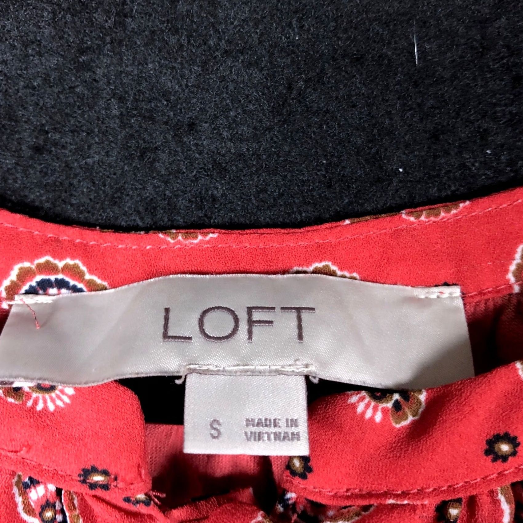 Loft LOFT Blouse Womens Multicolor Pattern Sleeveless Henley Flowy Small XS? Size S / US 4 / IT 40 - 6 Thumbnail