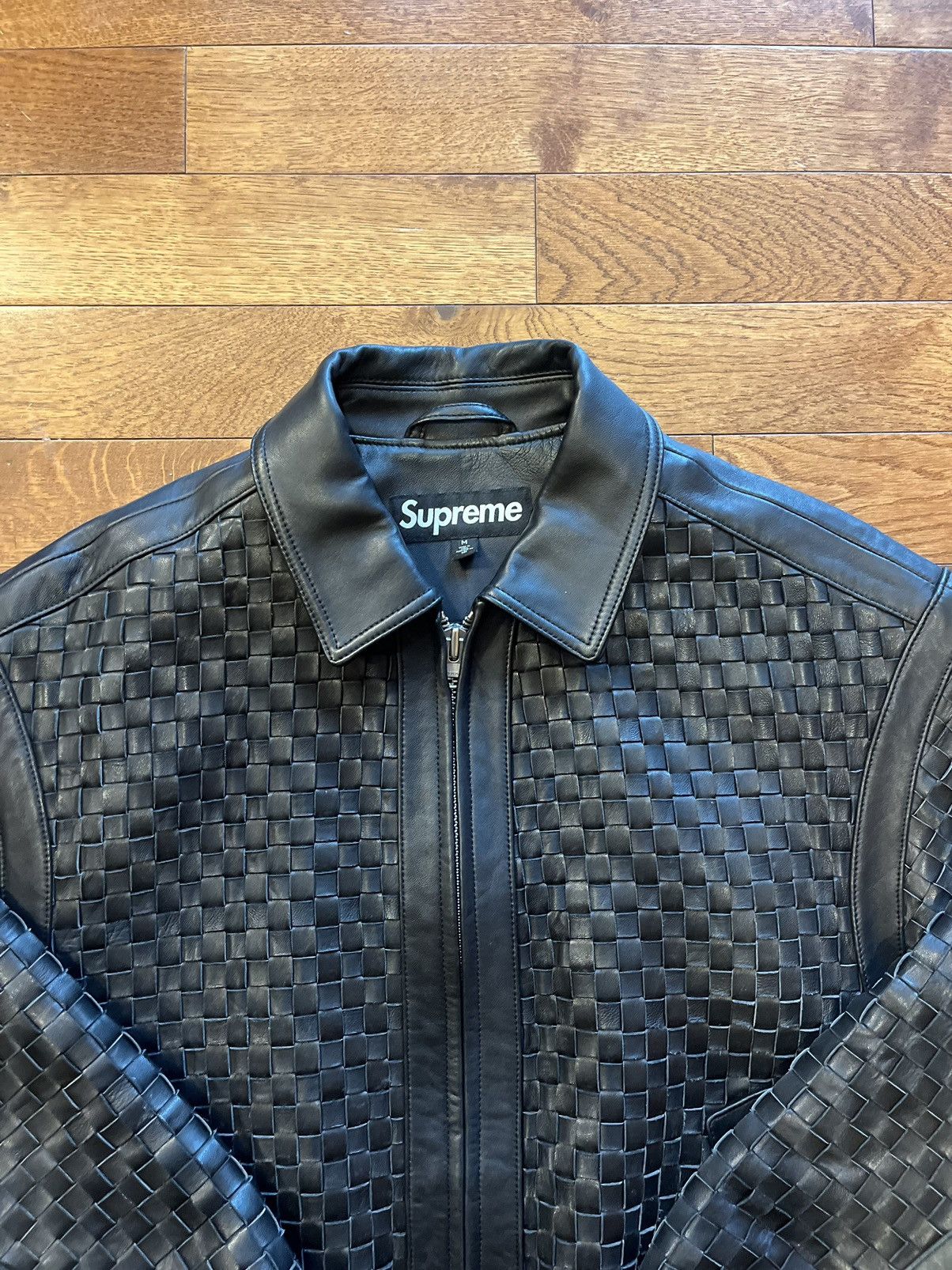 ジャケット・アウター Supreme Woven Leather Varsity Jacket L Supreme Woven Leather Varsity Jacket (FW23) - $798