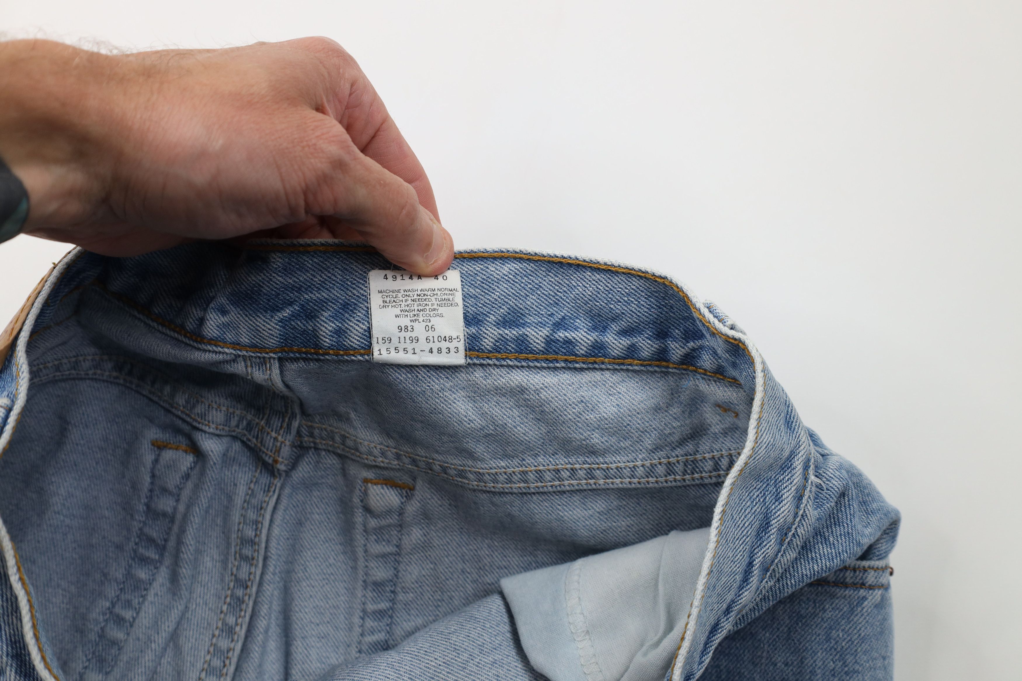 Levi's Vintage 90s Levis 550 Relaxed Tapered Leg Denim Jeans Blue Size 36" / US 14 / IT 50 - 8 Thumbnail