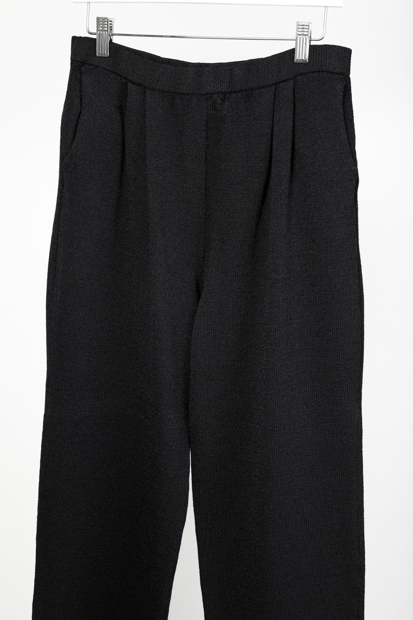 Other St. John Basics Black Pleated Waist Knit Pant Size 32" / US 10 / IT 46 - 3 Thumbnail