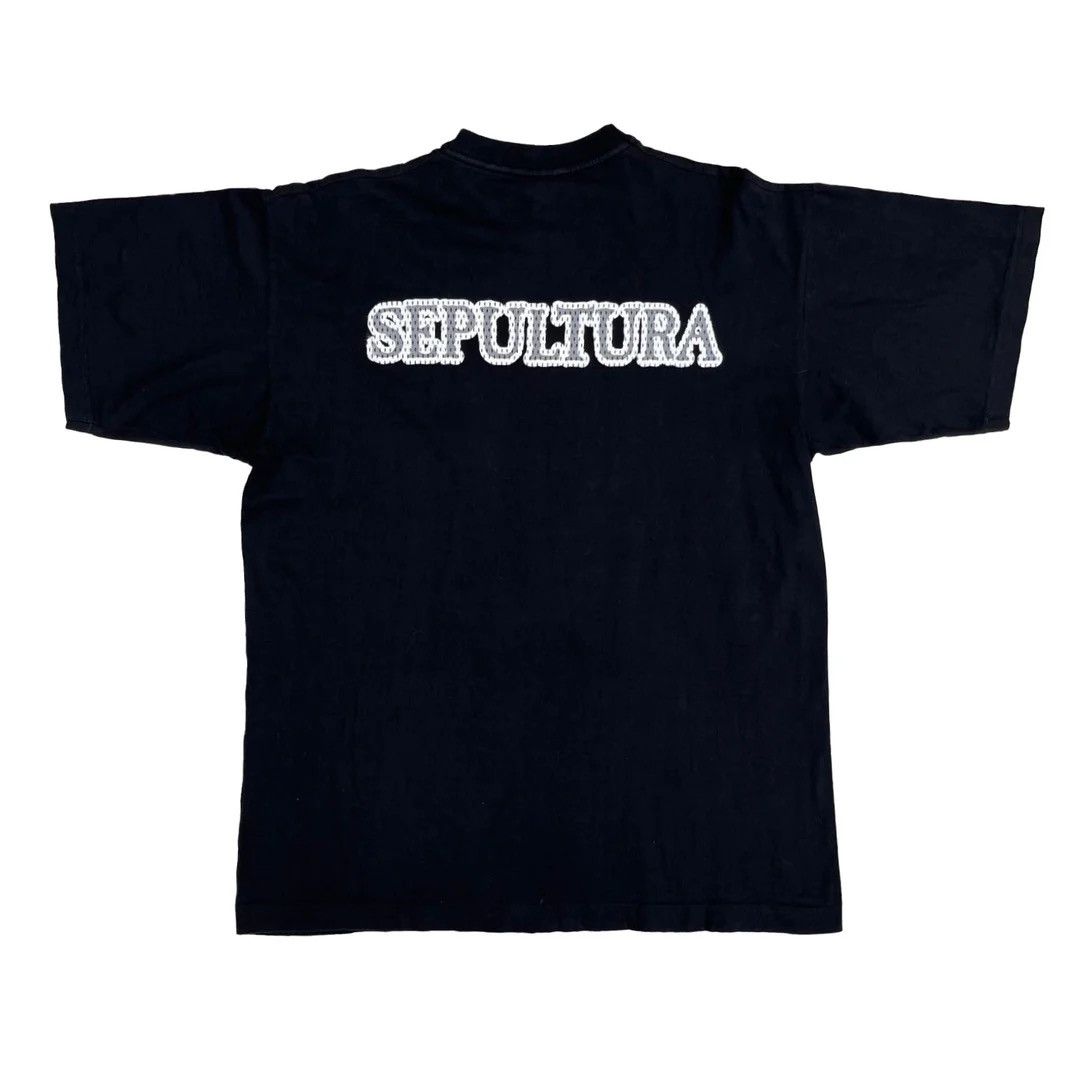 Sepultura 1997 90s Vintage Blue Grape Band Merch T-Shirt