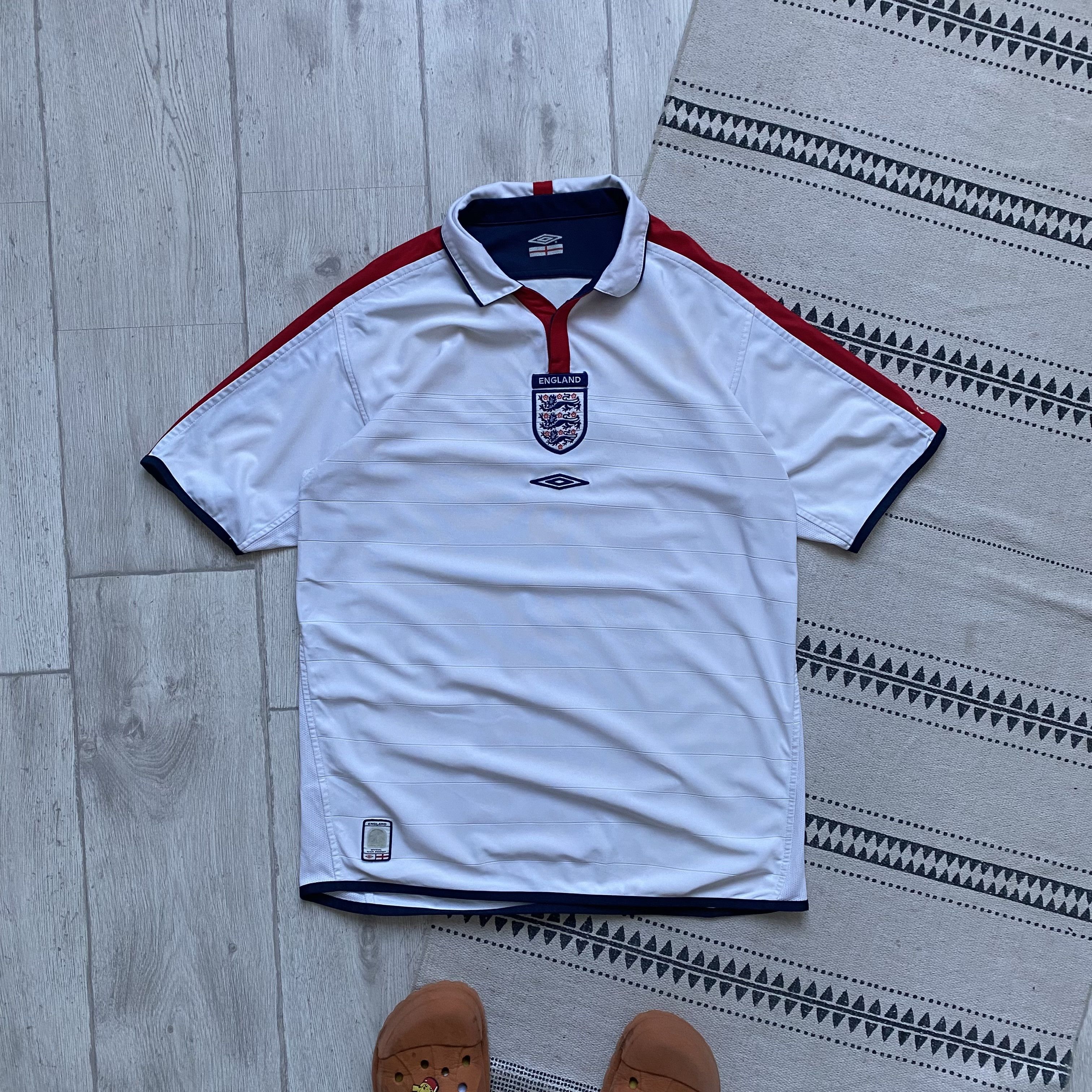 Umbro ⚽️ Vintage Drill Umbro England Soccer jersey 2003 Blockore Size US M / EU 48-50 / 2 - 2 Thumbnail