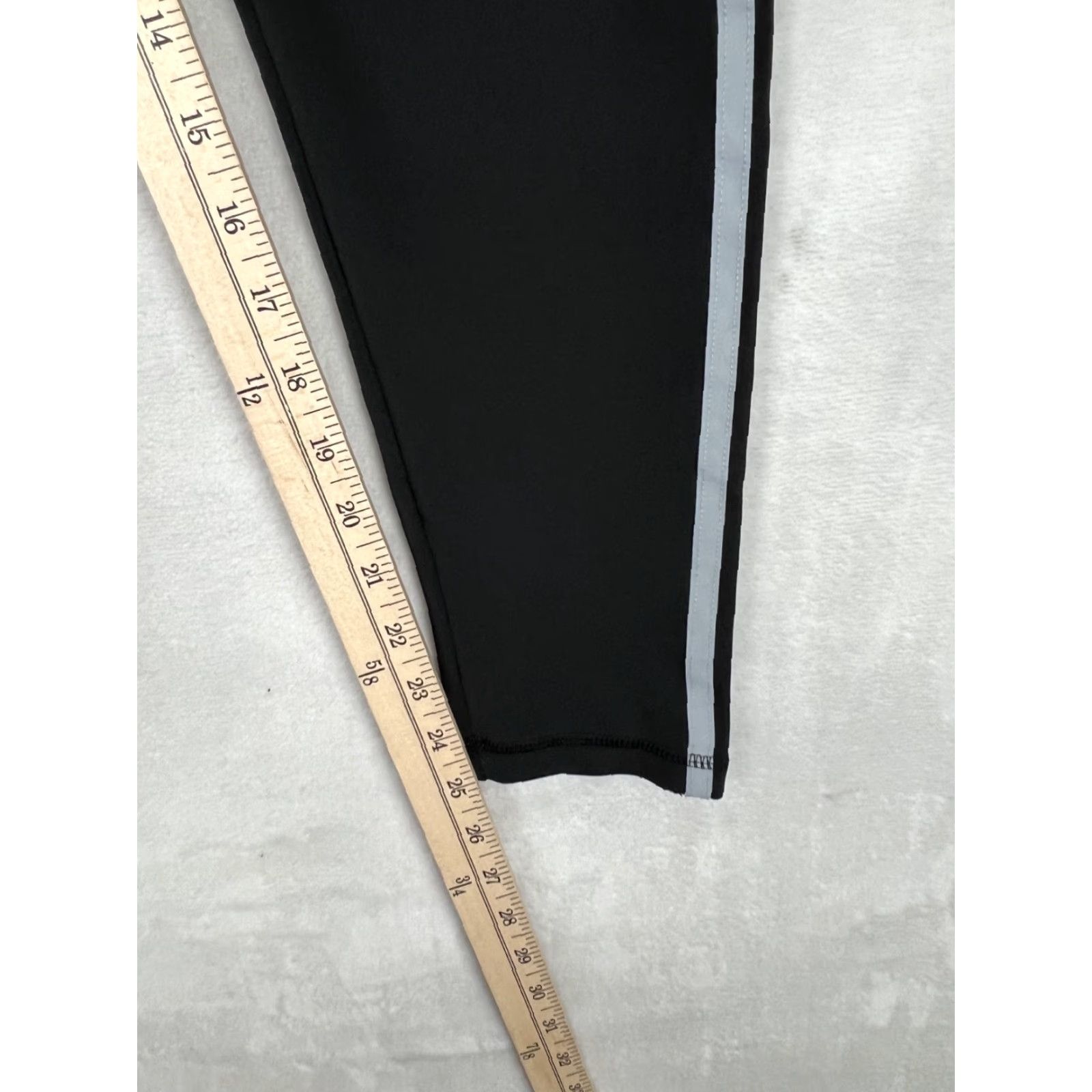 Adidas Adidas Pants Women's M Black Climalite 3-Stripes High Rise Crop Ankle Leggings Size 32" / US 10 / IT 46 - 2 Thumbnail