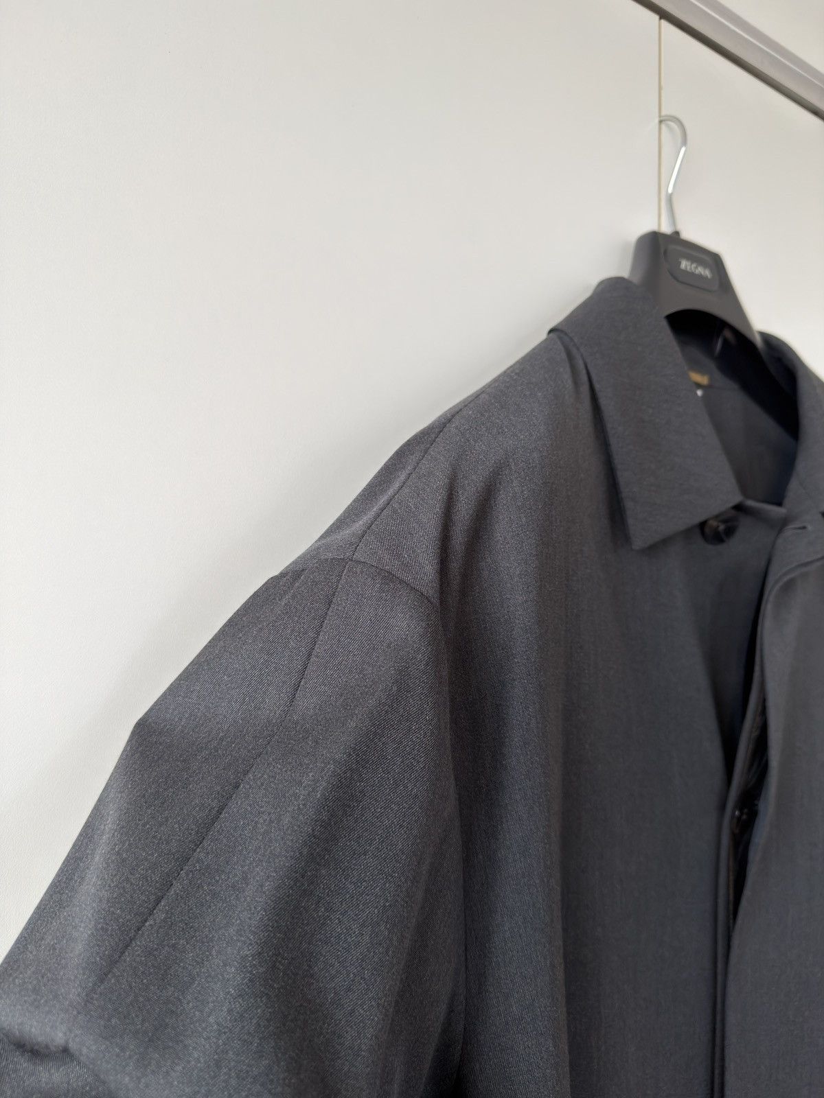 Ermenegildo Zegna × Fear of God Oversized Wool Trench Coat Anthracite 50 Size US L / EU 52-54 / 3 - 10 Thumbnail