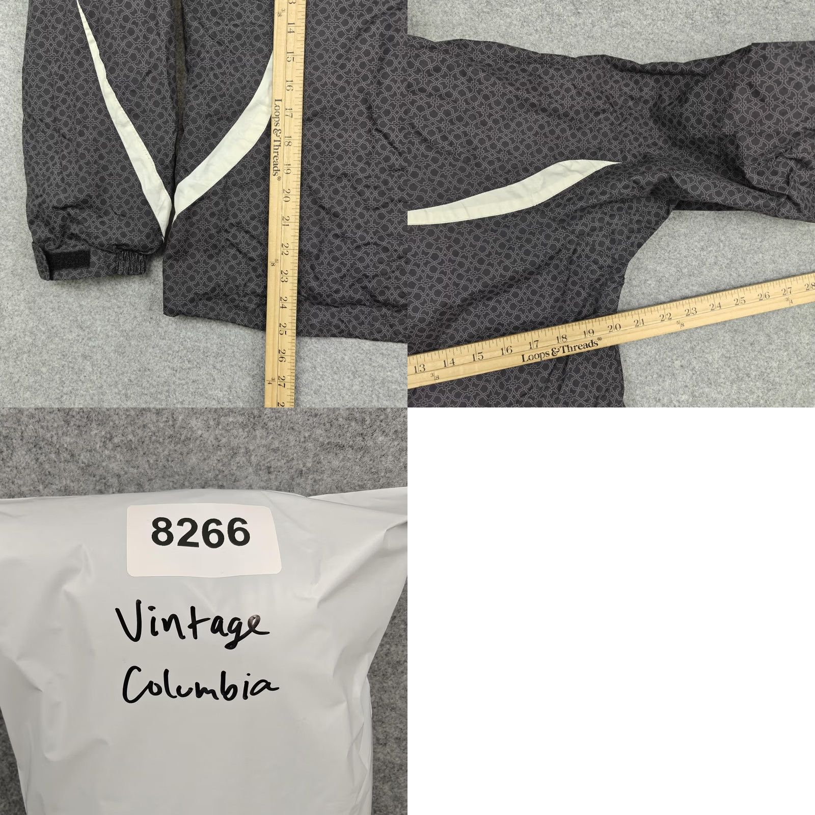 Vintage VINTAGE Columbia Interchange Jacket Womens Medium Gray Geometric Hooded Ski Size M / US 6-8 / IT 42-44 - 8 Thumbnail